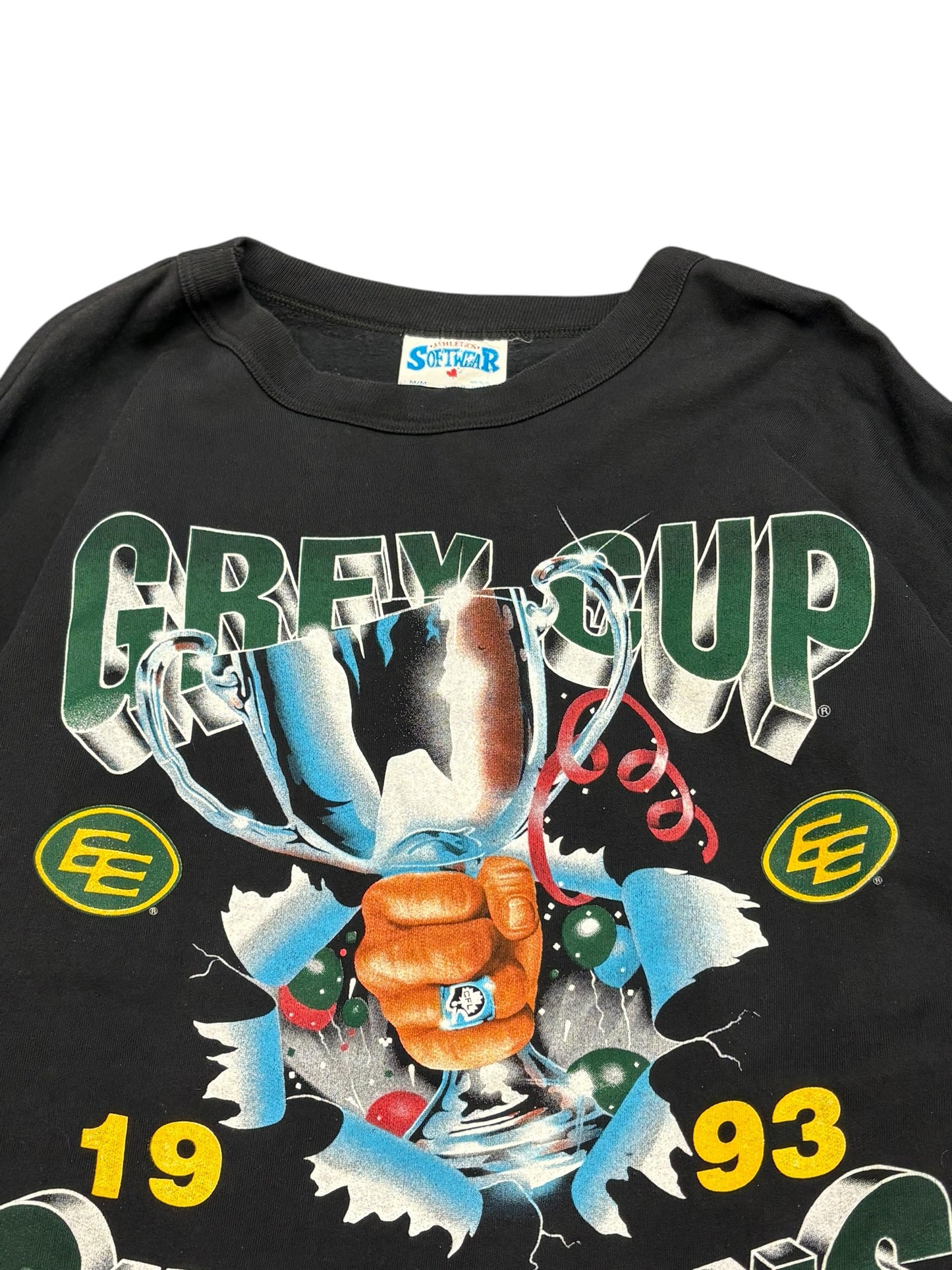 Vintage 1993 Grey Cup Champions Edmonton Eskimos Sweater