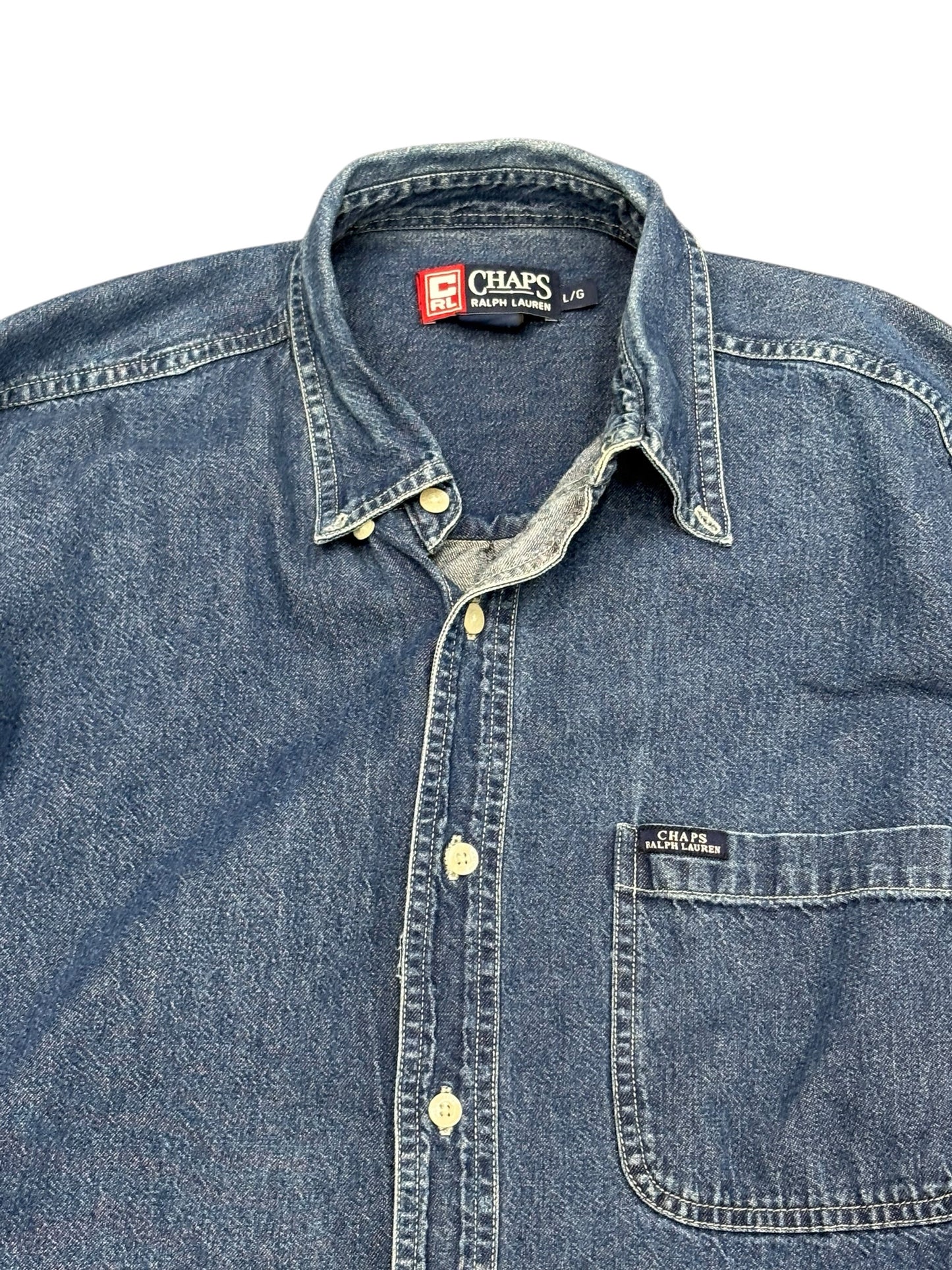 Vintage Chaps Ralph Lauren Denim Long Sleeve Shirt