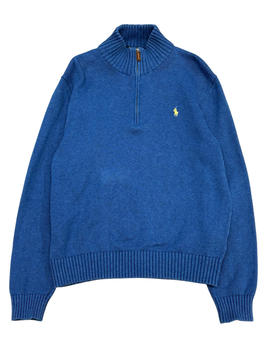 Vintage Ralph Lauren Blue Quarter Zip Sweater