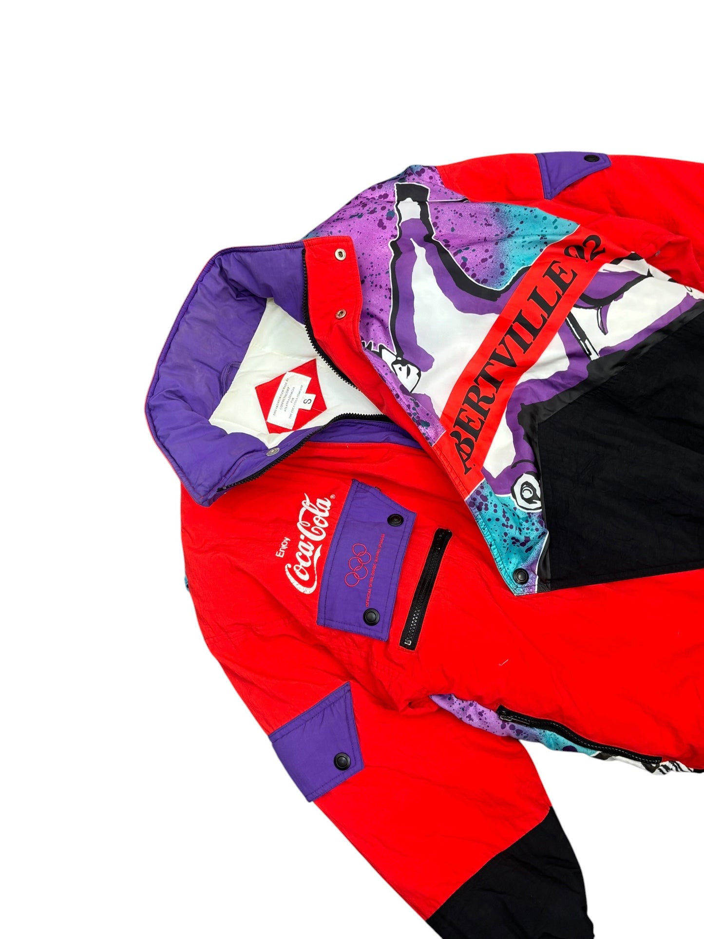 Vintage Coca Cola "Albertville" 1992 Olympics Jacket