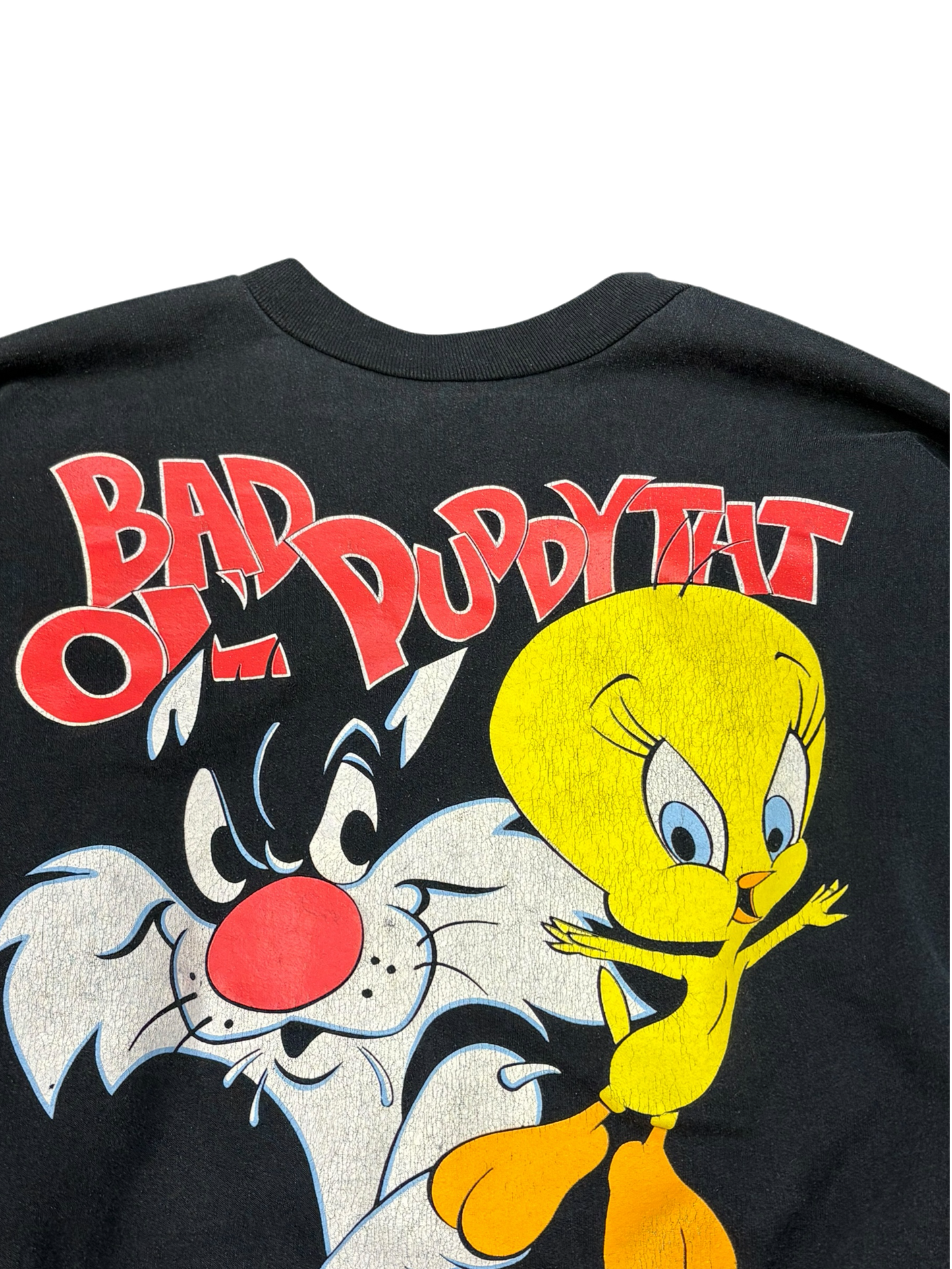 Vintage Looney Tunes "BAD OL PUDDY TAT" Sylvester and Tweety Sweater