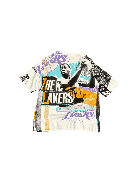 Vintage Magic Johnson LA Lakers AOP Tee