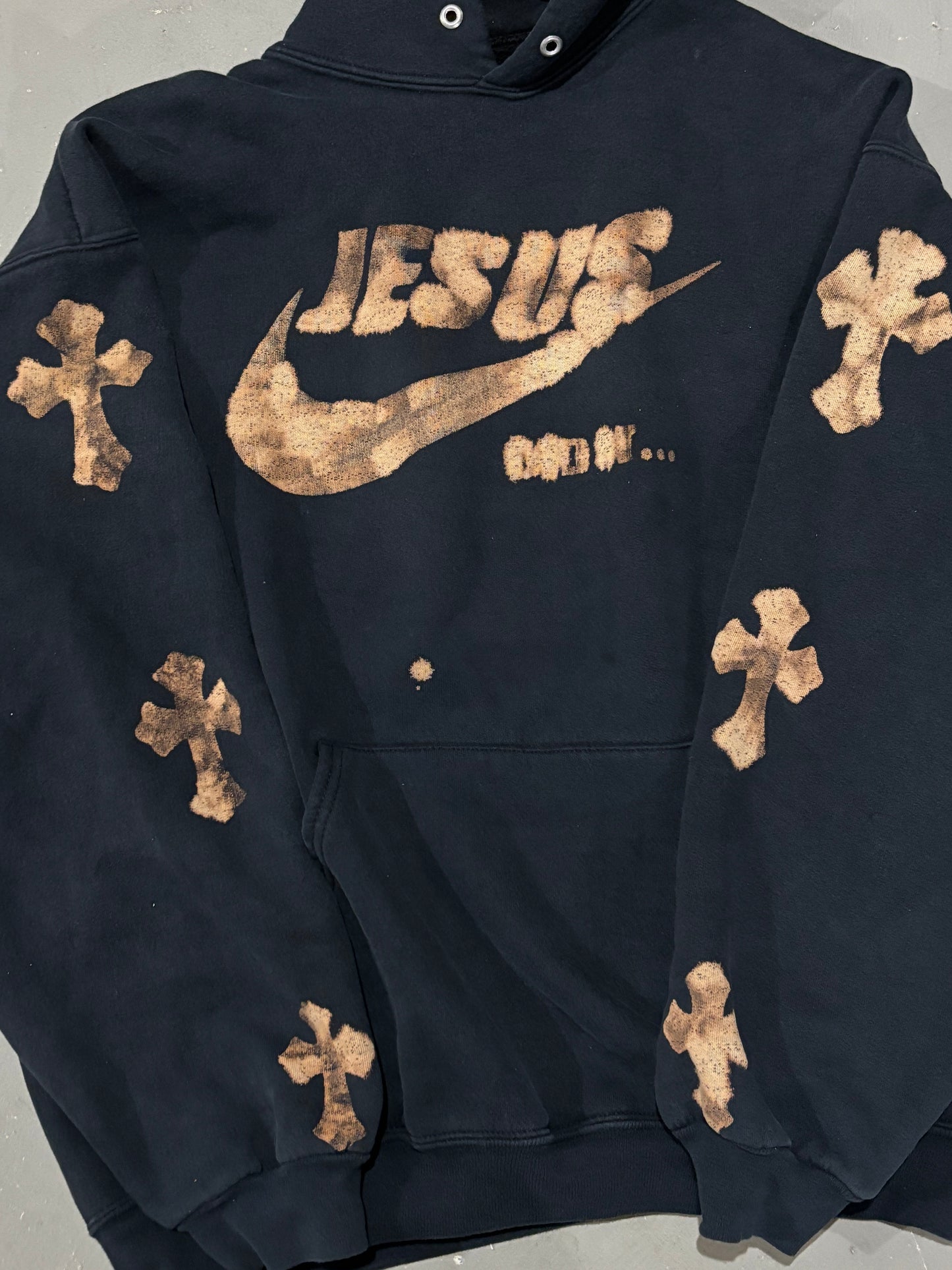 1 of 1 "Jesus Did It" Upcycled Vintage Hoodie
