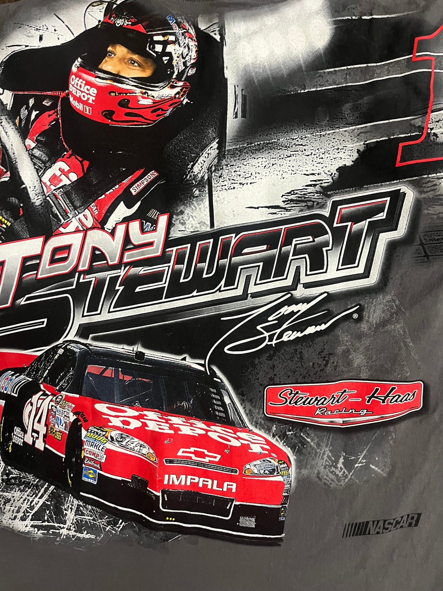 Vintage Nascar "Tony Stewart" AOP Tee
