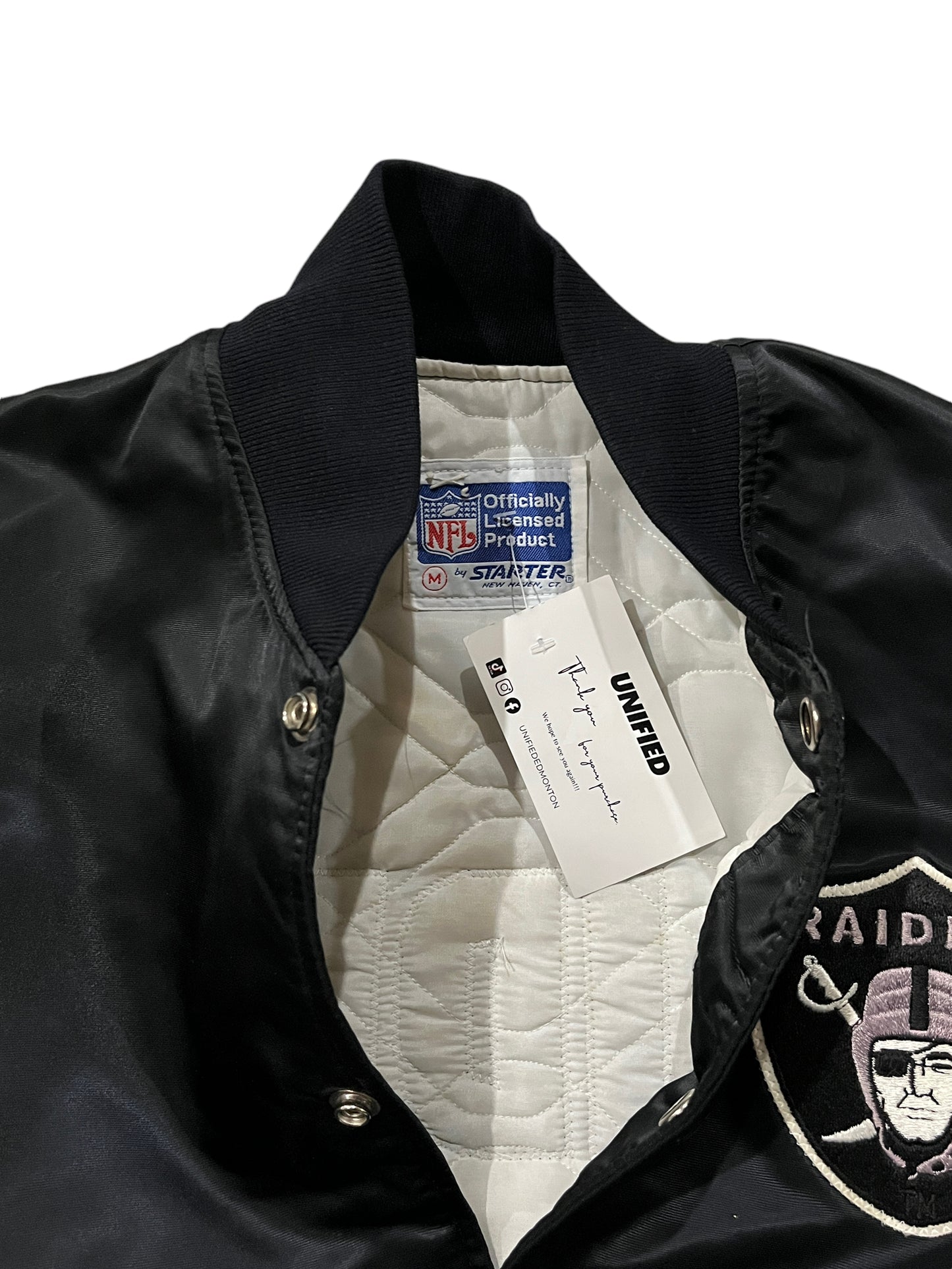 Vintage Starter Oakland Raiders Bomber Jacket