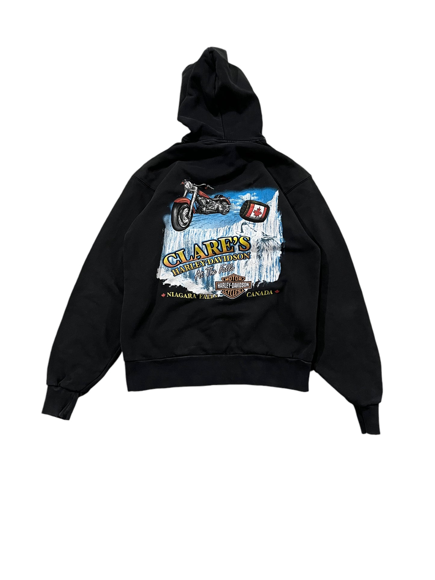 Vintage Harley Davidson Half Zip Hoodie