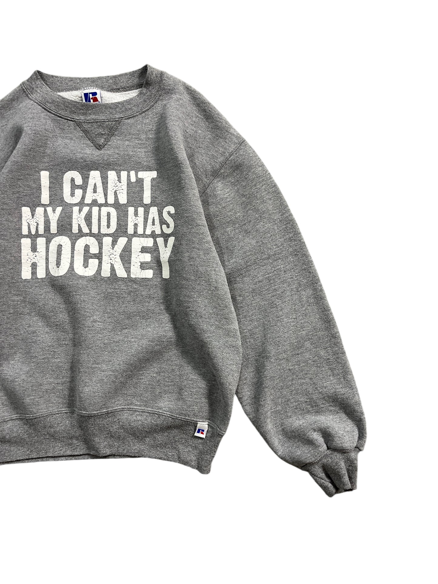 Vintage Russell Athletic "I Can't My Kid Has Hockey" Sweater
