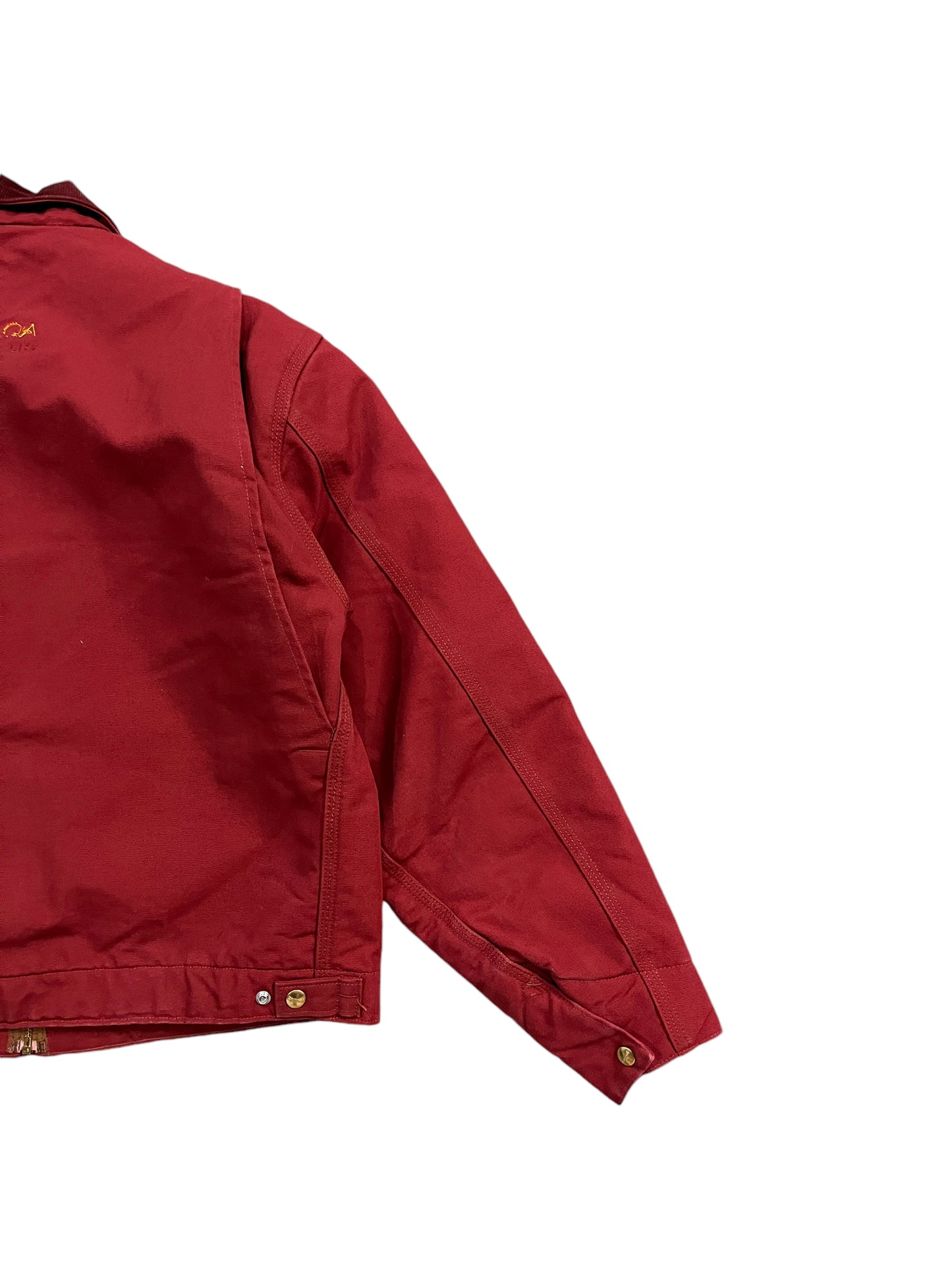 Vintage 1 of 1 Rework Carhartt Detroit Jacket Cherry Red