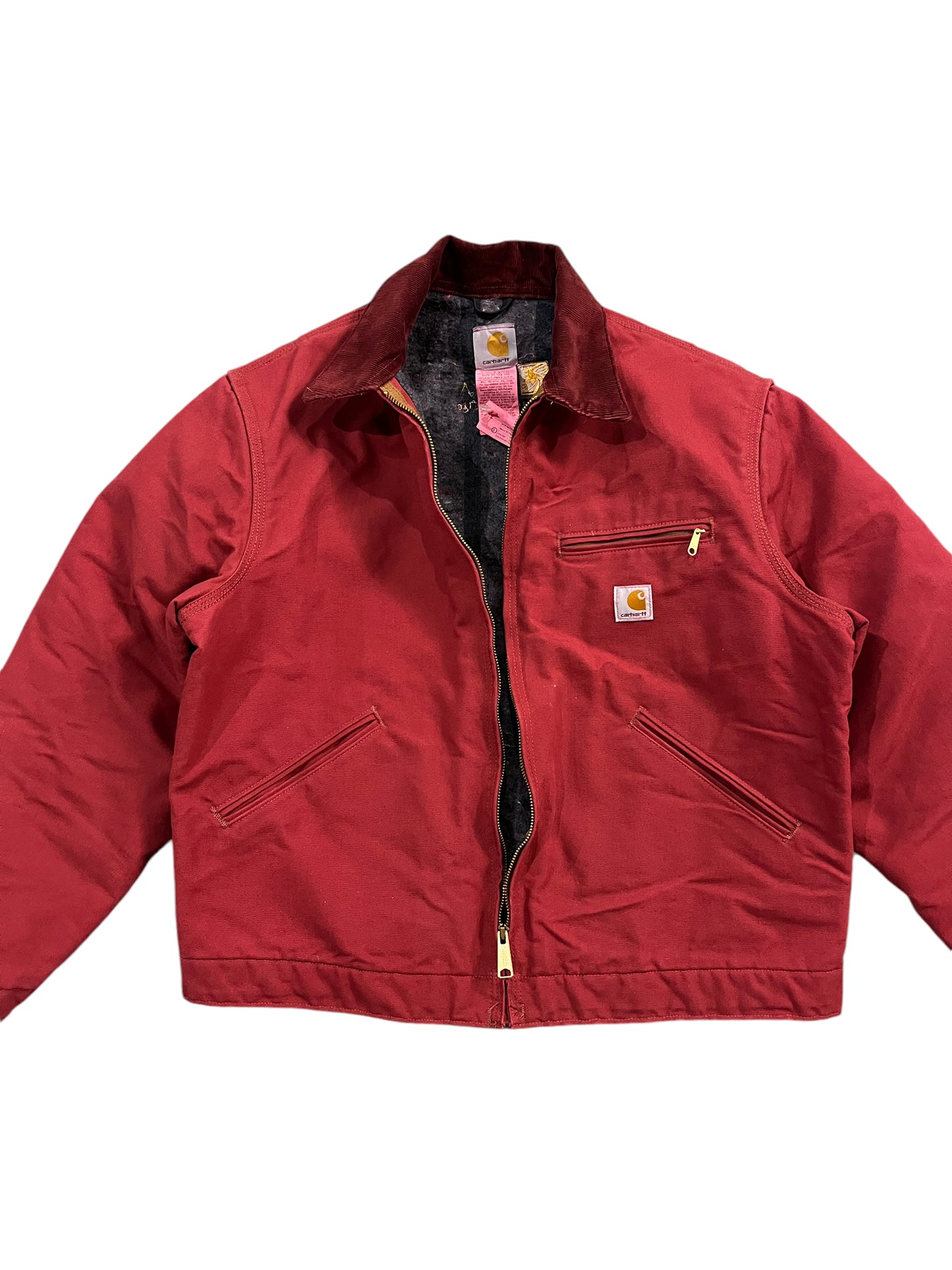 Vintage 1 of 1 Rework Carhartt Detroit Jacket Cherry Red