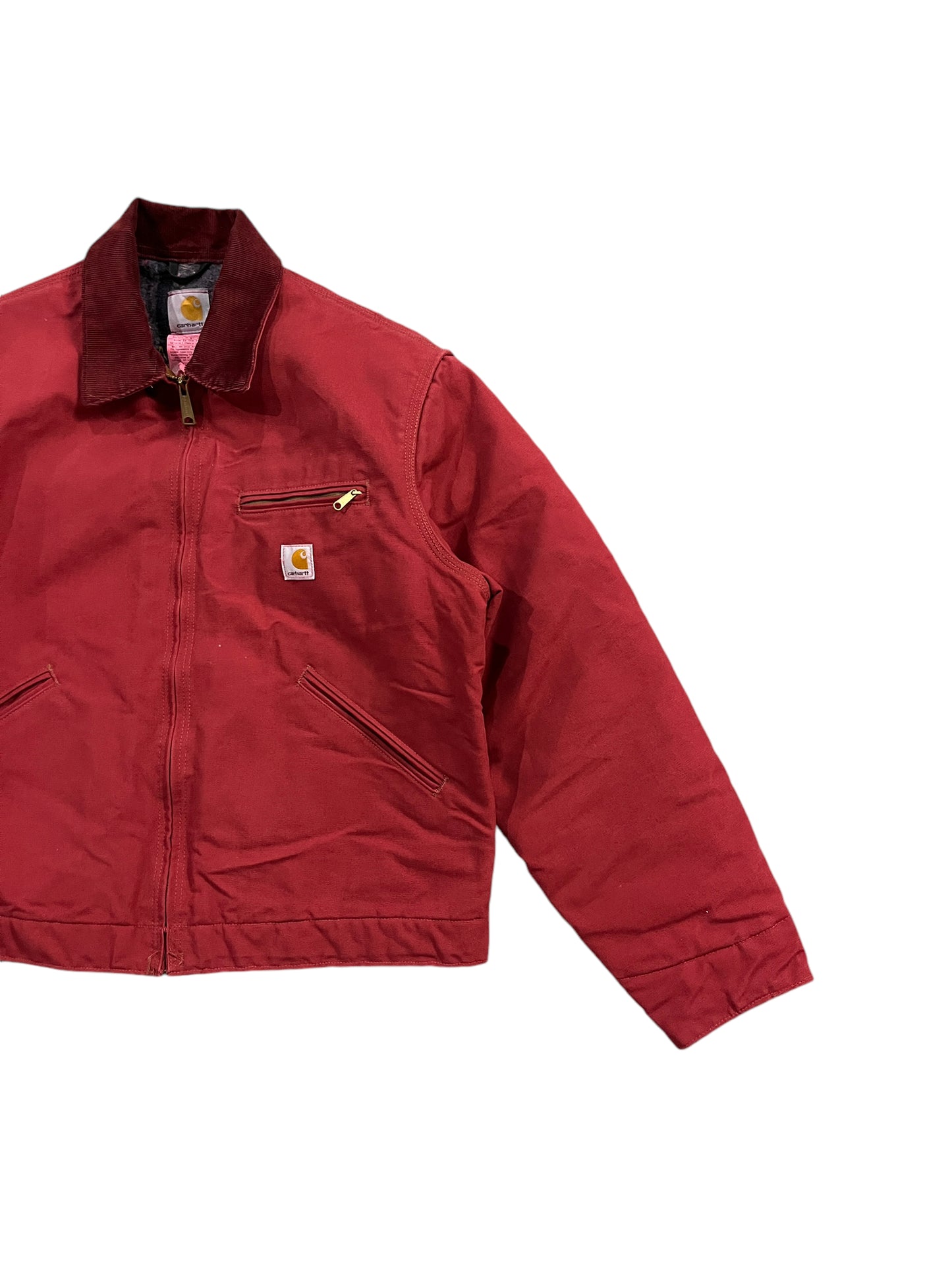 Vintage 1 of 1 Rework Carhartt Detroit Jacket Cherry Red