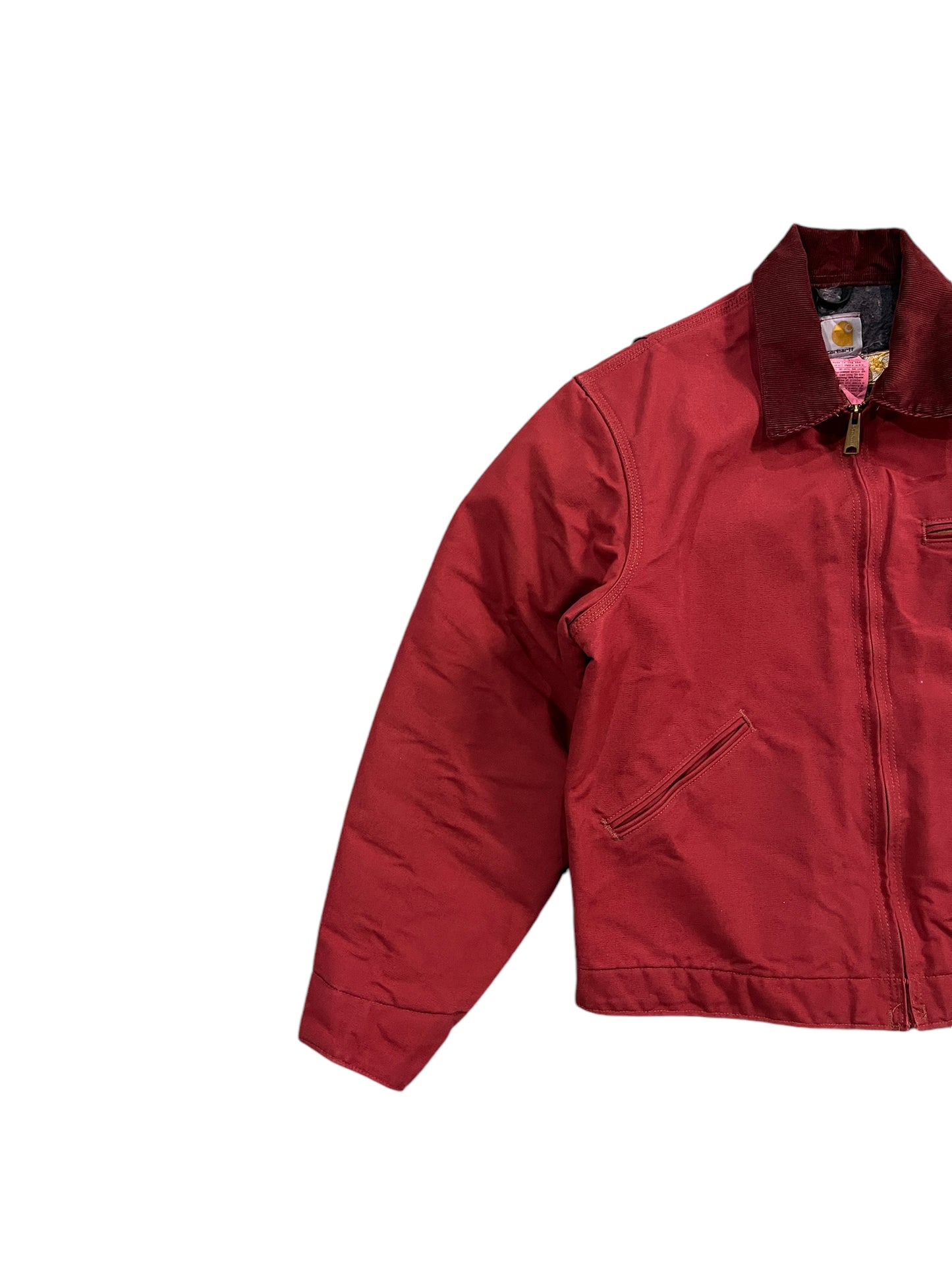 Vintage 1 of 1 Rework Carhartt Detroit Jacket Cherry Red
