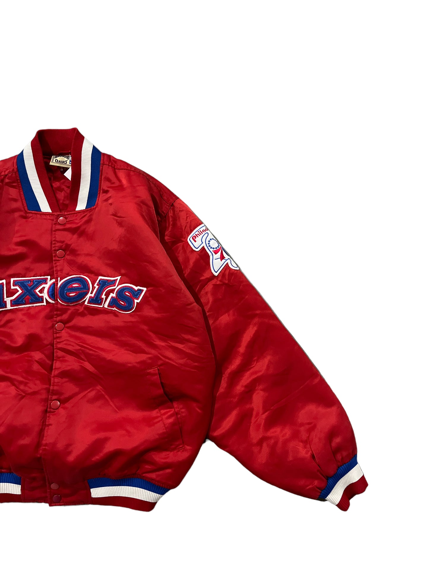 Vintage Hardwood Classics Philadelphia 76ers Satin Jacket