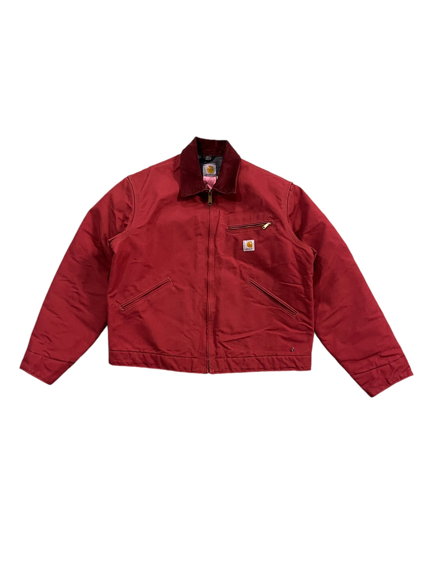 Vintage 1 of 1 Rework Carhartt Detroit Jacket Cherry Red