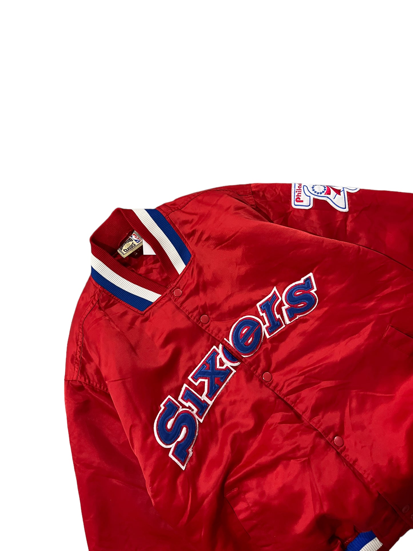 Vintage Hardwood Classics Philadelphia 76ers Satin Jacket