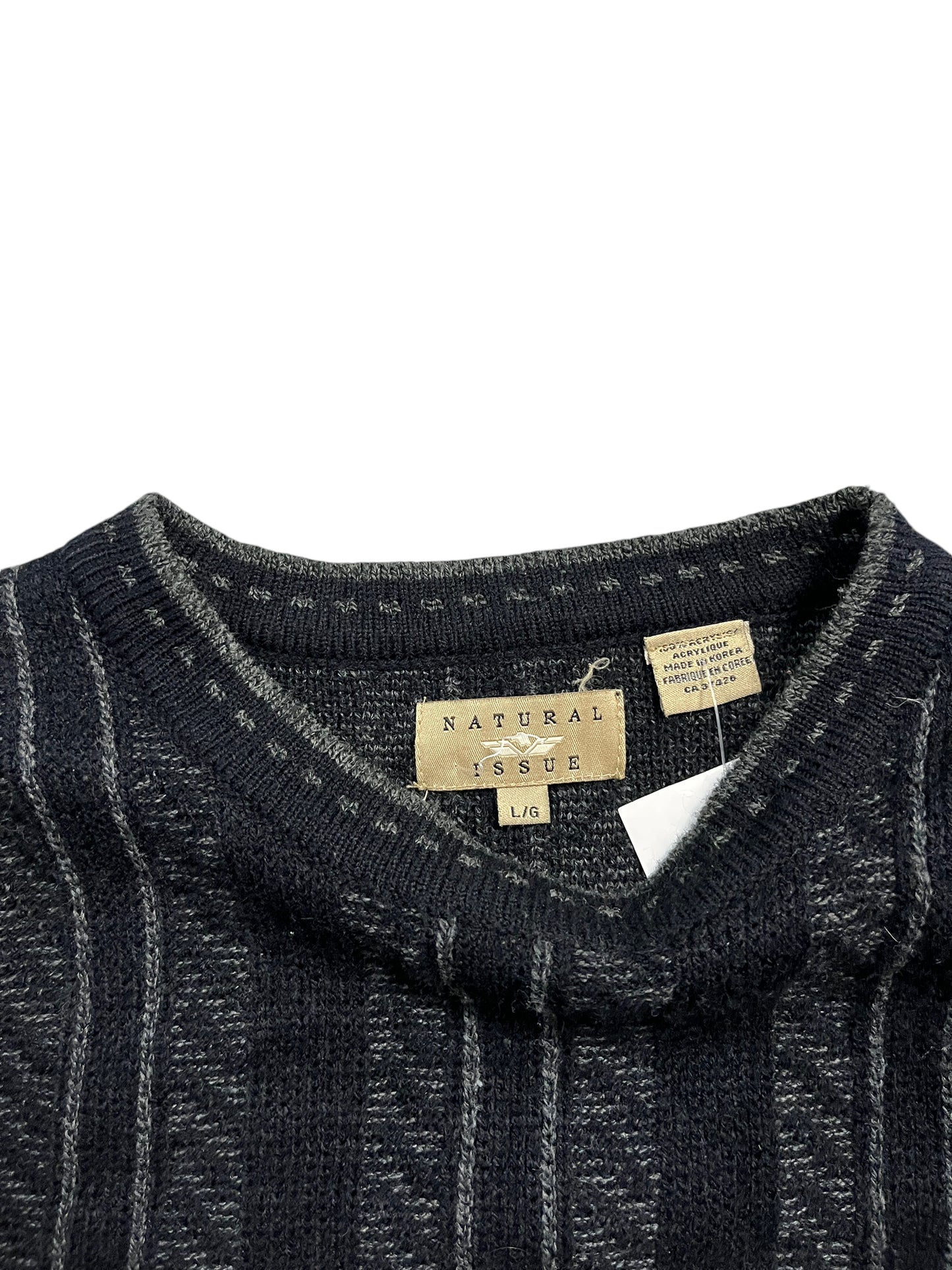 Vintage Cropped Natural Issue Knit Sweater