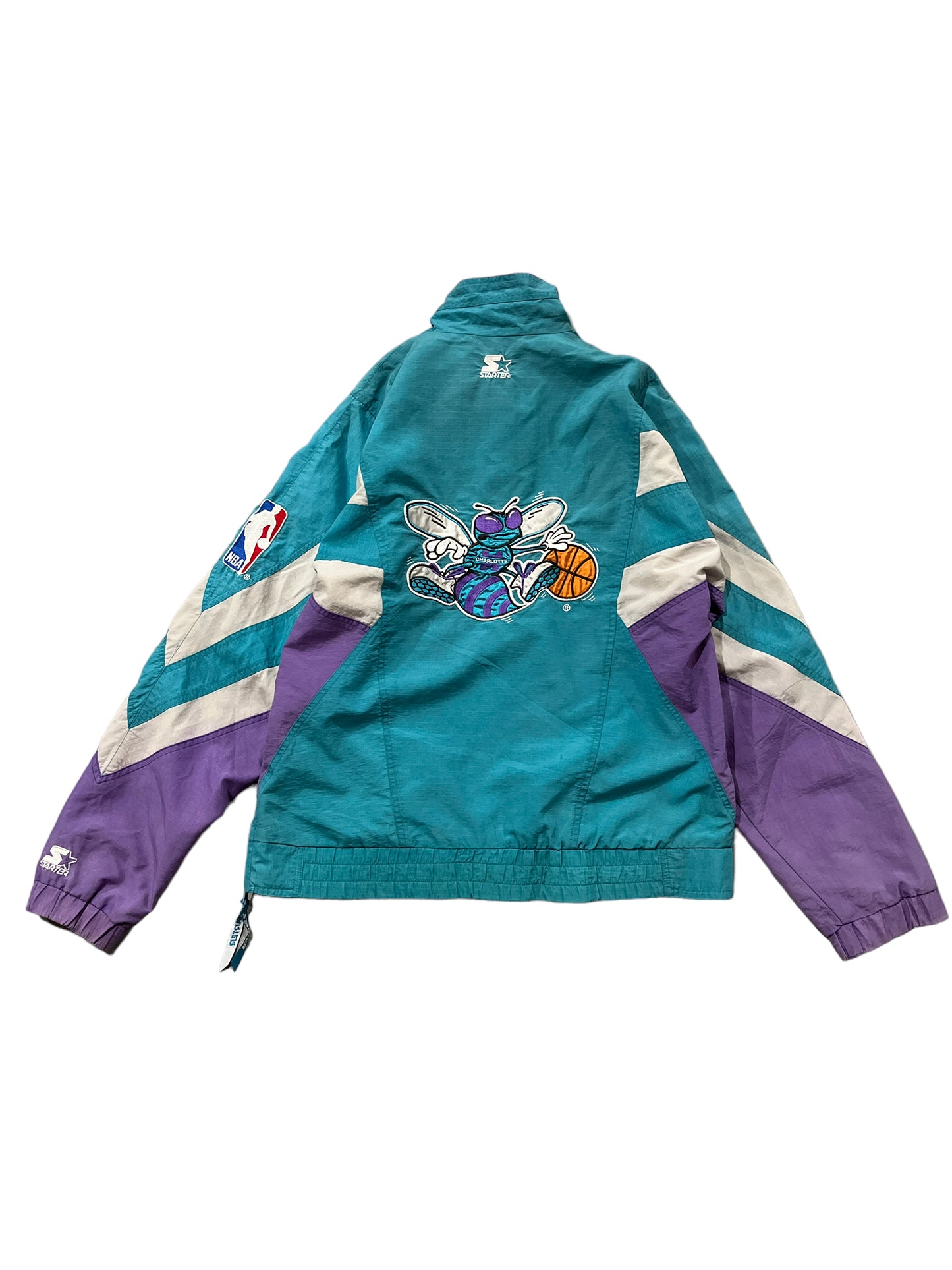 Vintage Starter Charlotte Hornets Half Zip Jacket