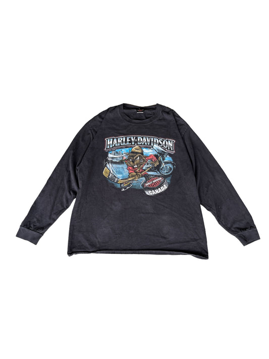 Vintage Harley Davidson "Calgary,Canada" Long-Sleeves