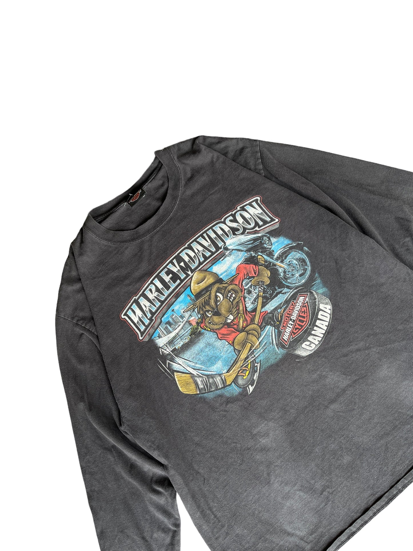 Vintage Harley Davidson "Calgary,Canada" Long-Sleeves