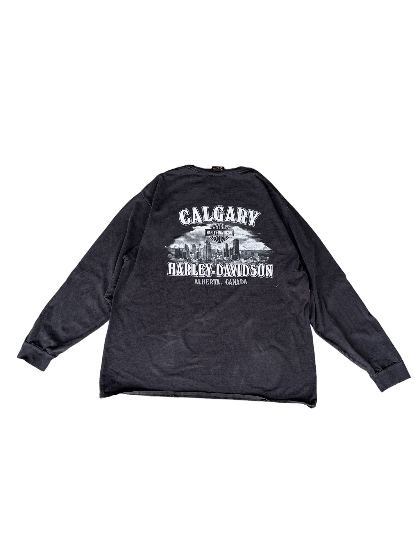 Vintage Harley Davidson "Calgary,Canada" Long-Sleeves