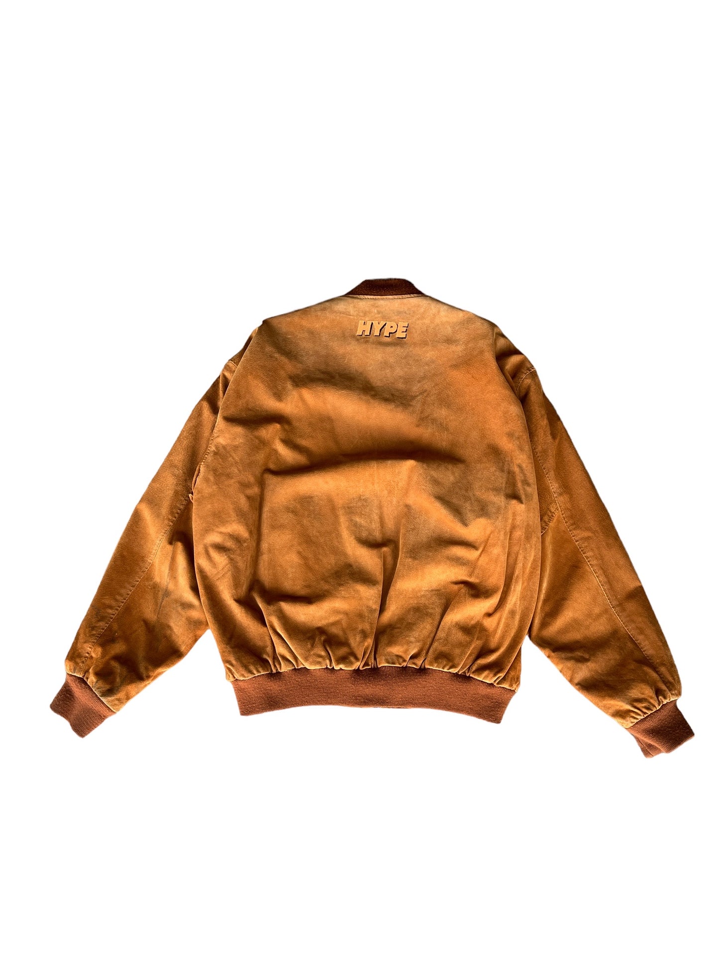 Rare Vintage Williams Renault F1 Racing Brown Suede Bomber Jacket