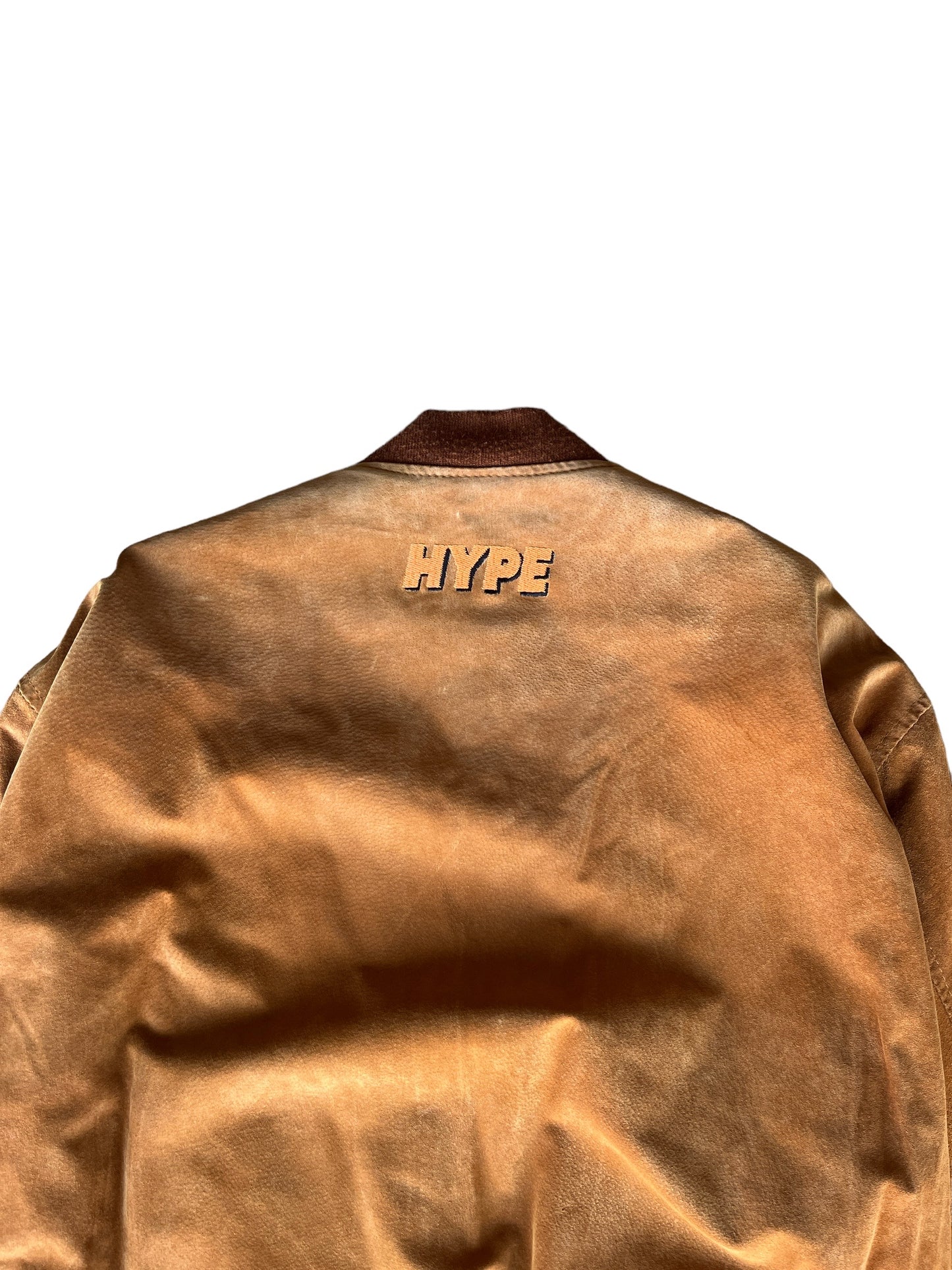 Rare Vintage Williams Renault F1 Racing Brown Suede Bomber Jacket