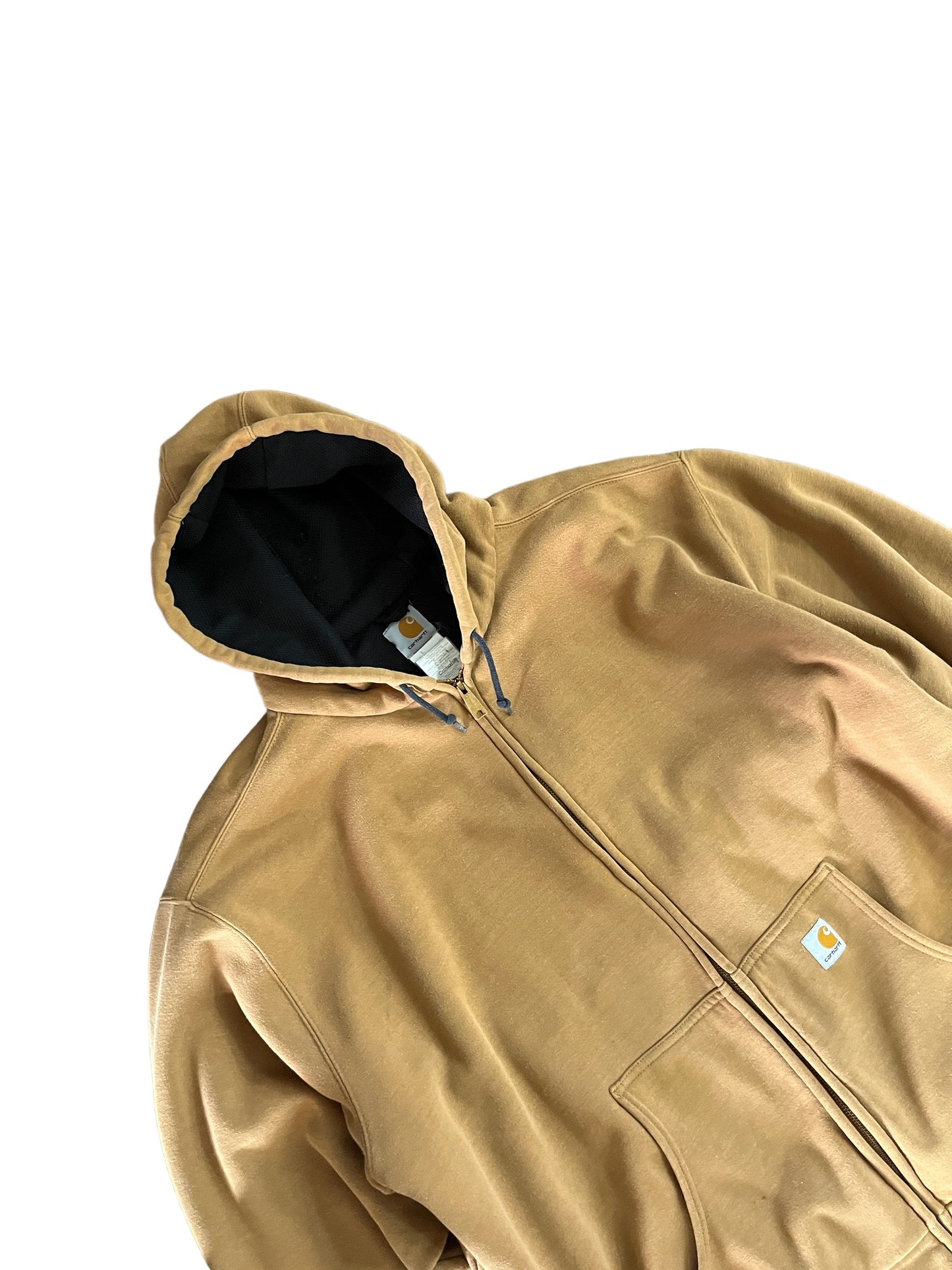 Vintage Carhartt Thermal Lined Full Zip Hoodie Mustard