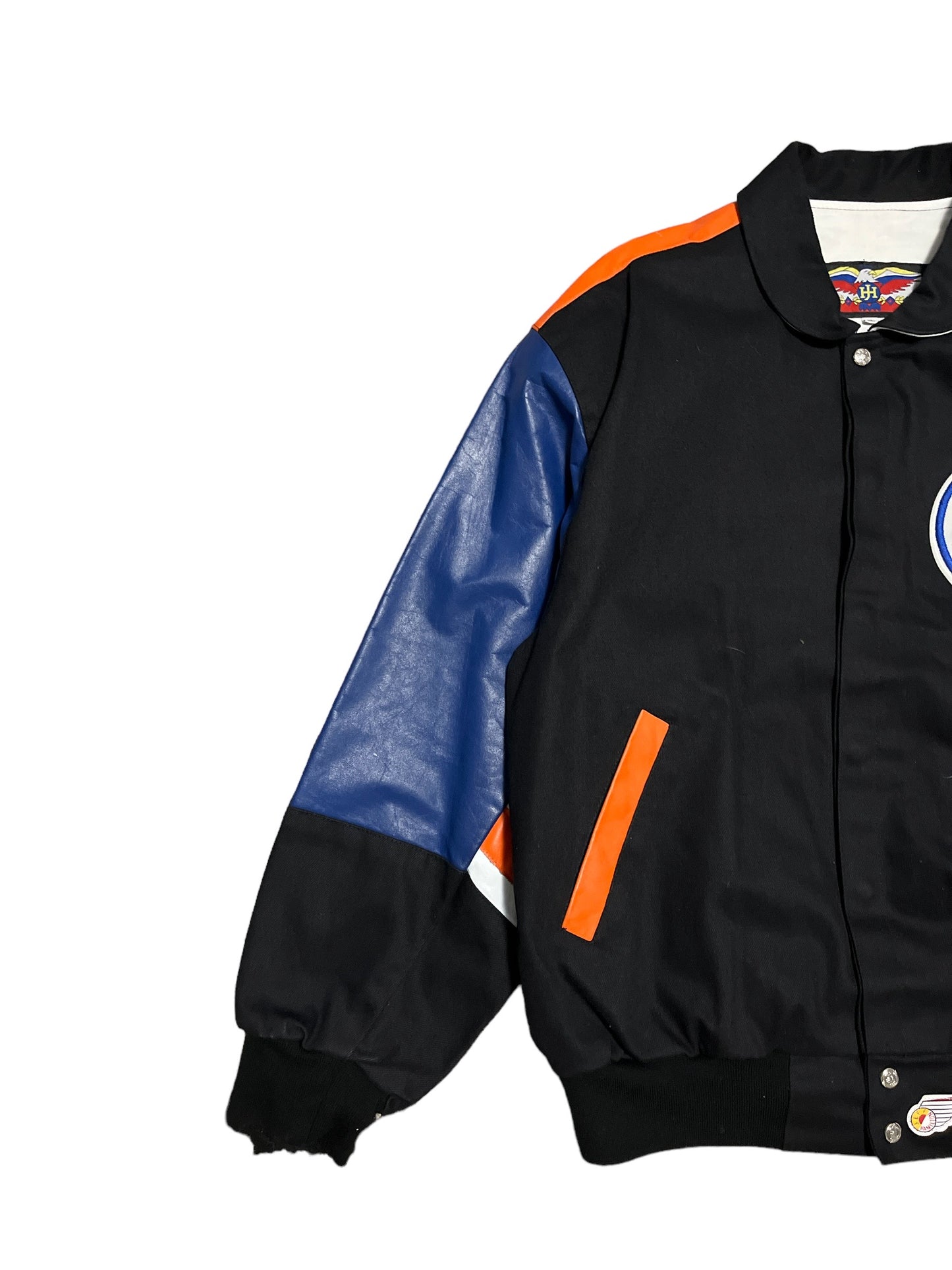 Rare Vintage Jeff Hamilton Edmonton Oilers Leather Jacket