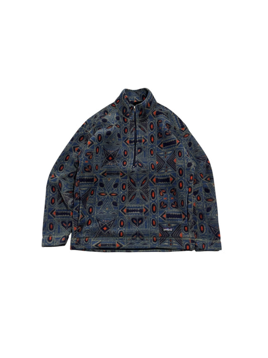Vintage Patagonia Monogram Fleece Half Zip Jacket