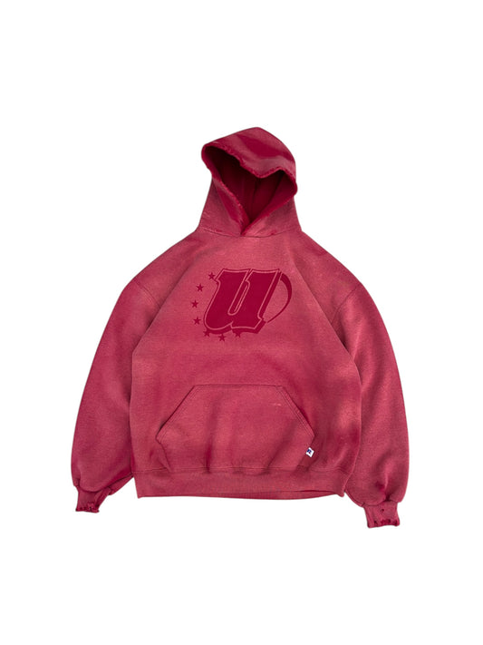Unified Big Logo Vintage Wash Sweater - Red