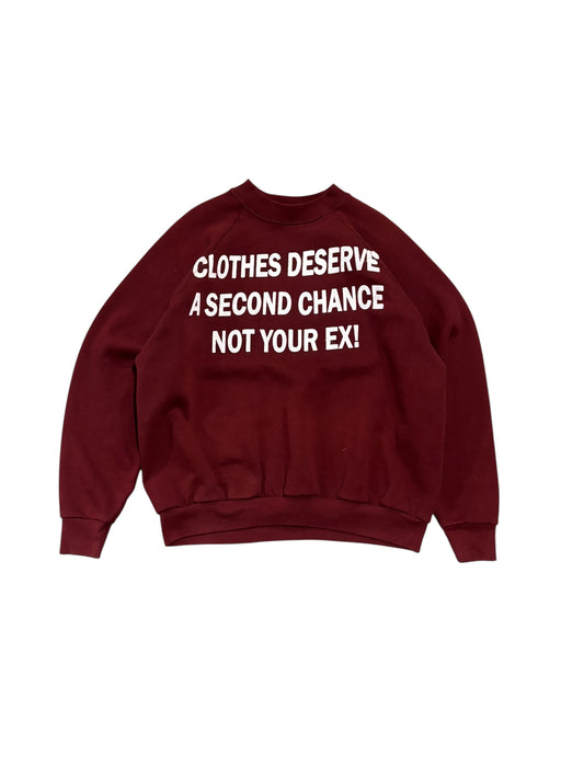 Clothes Deserve A Second Chance Not Your Ex Sweater - Red Brown