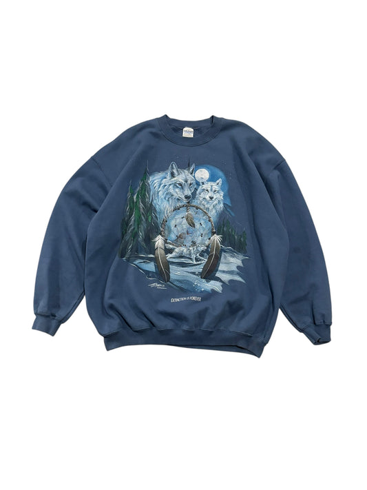 Vintage Wolf "Extinction Is Forever" Sweater