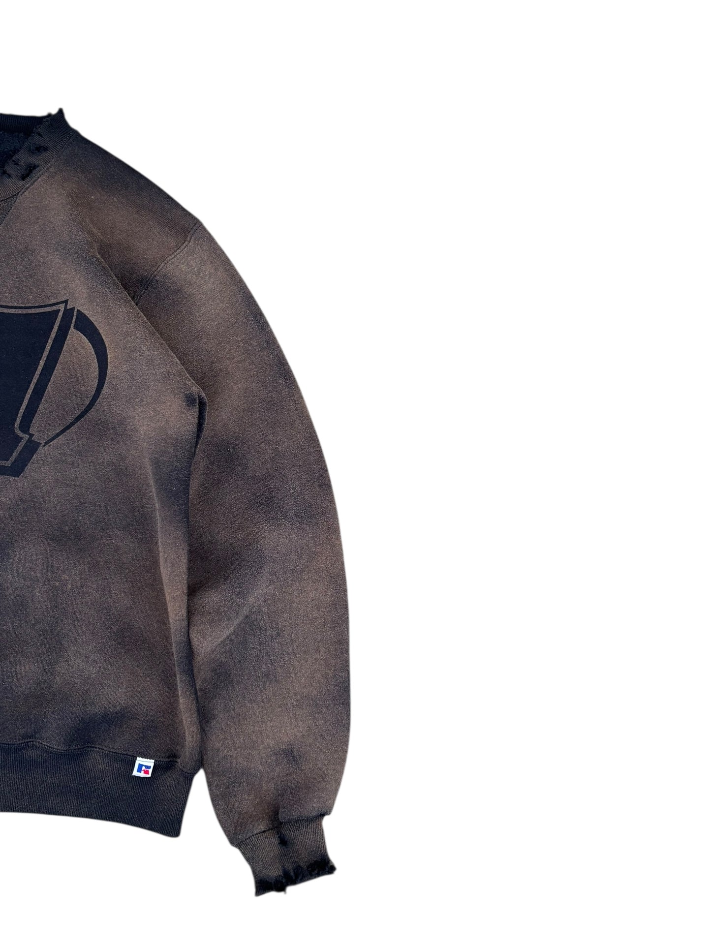 Unified Big Logo Vintage Wash Sweater - Black