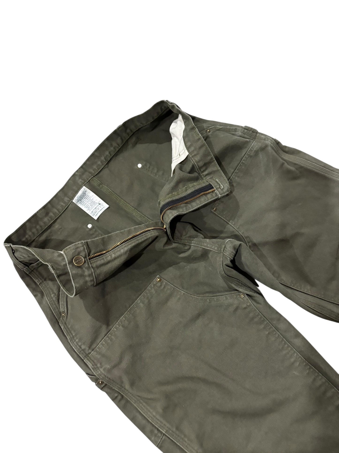 Vintage Carhartt Double Knee Pants Olive Green
