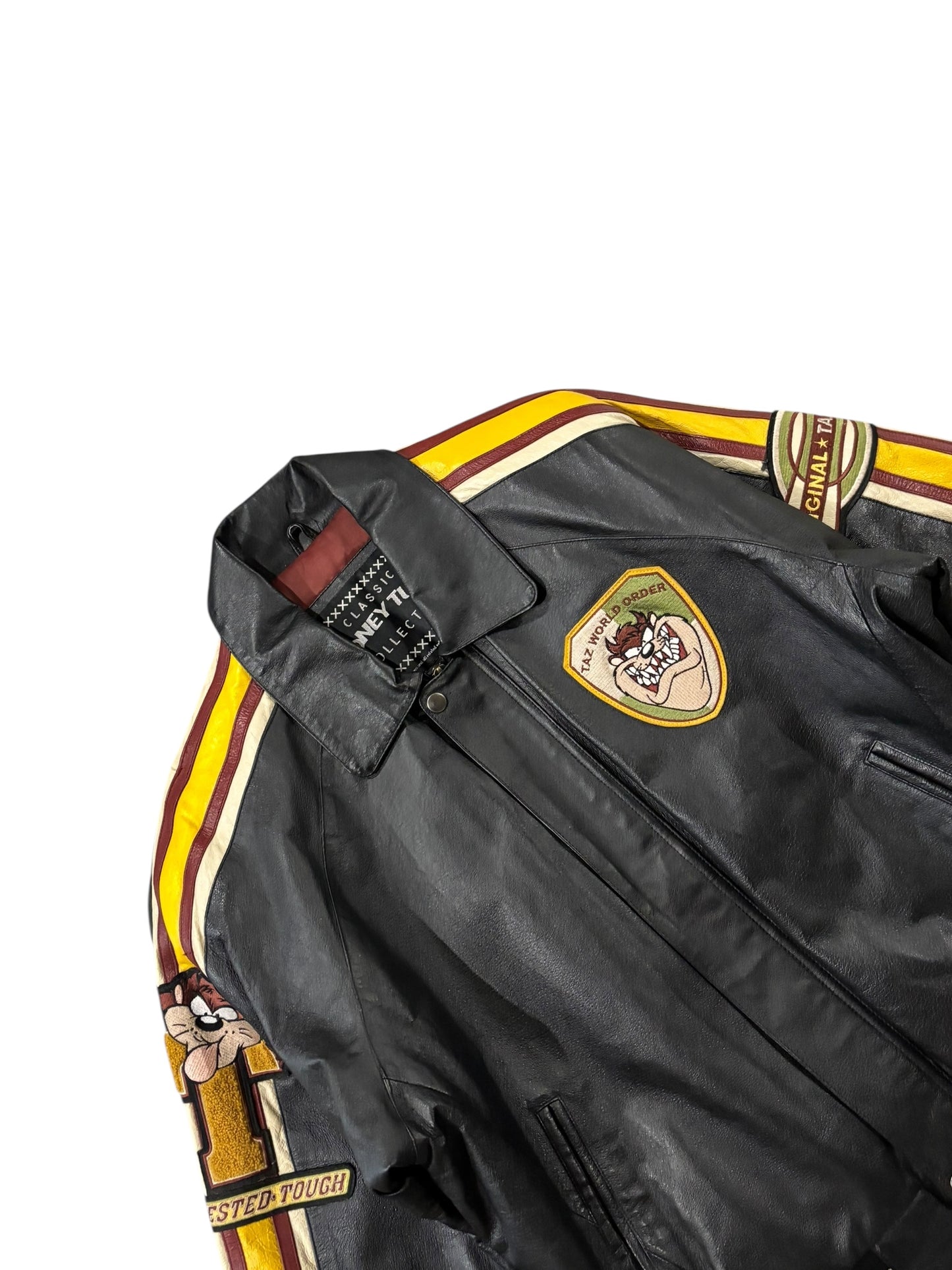 Vintage 90's Looney Tunes Taz Leather Jacket