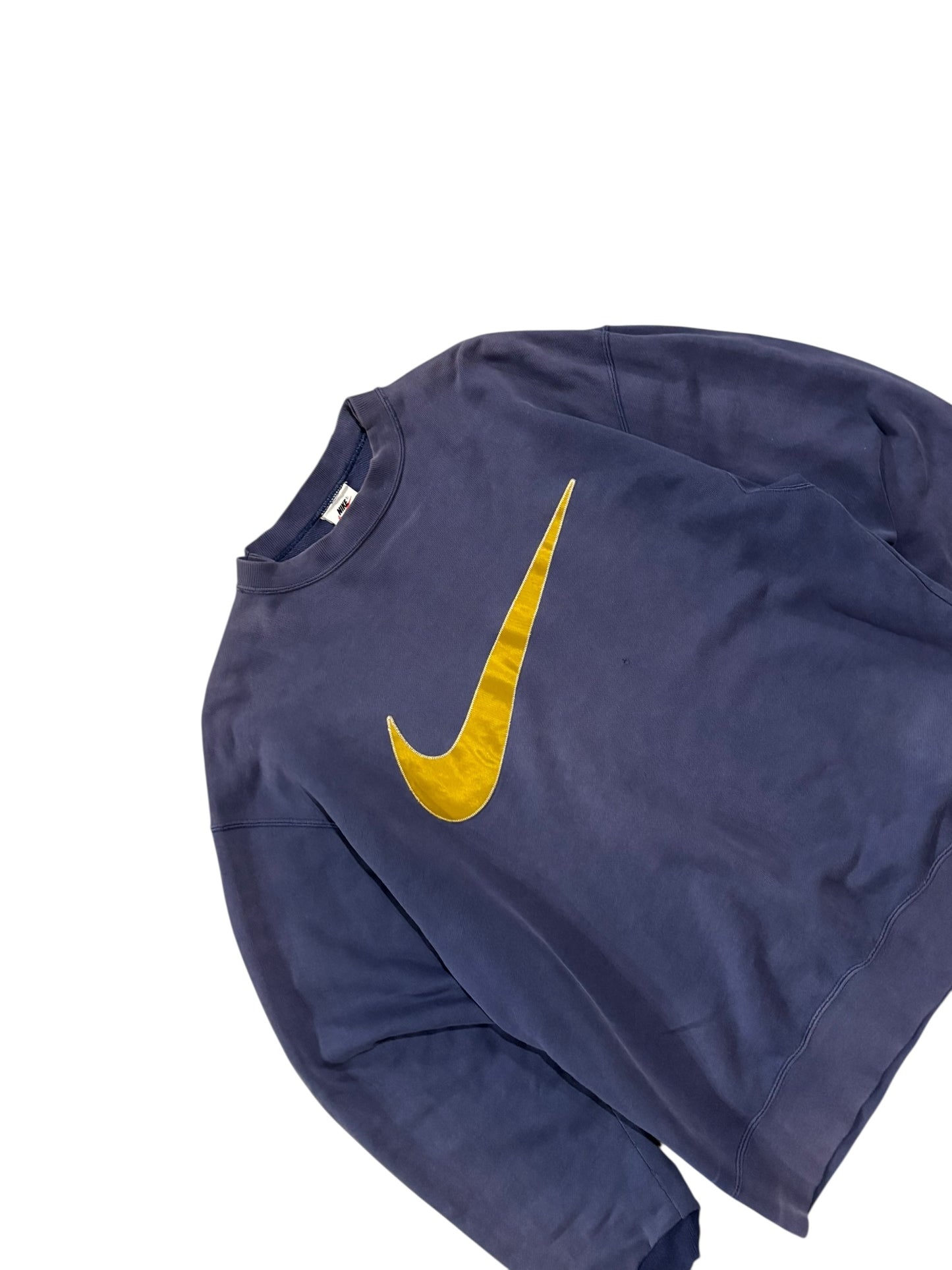 Vintage 90s Nike Center Swoosh Sweater - Indigo Blue
