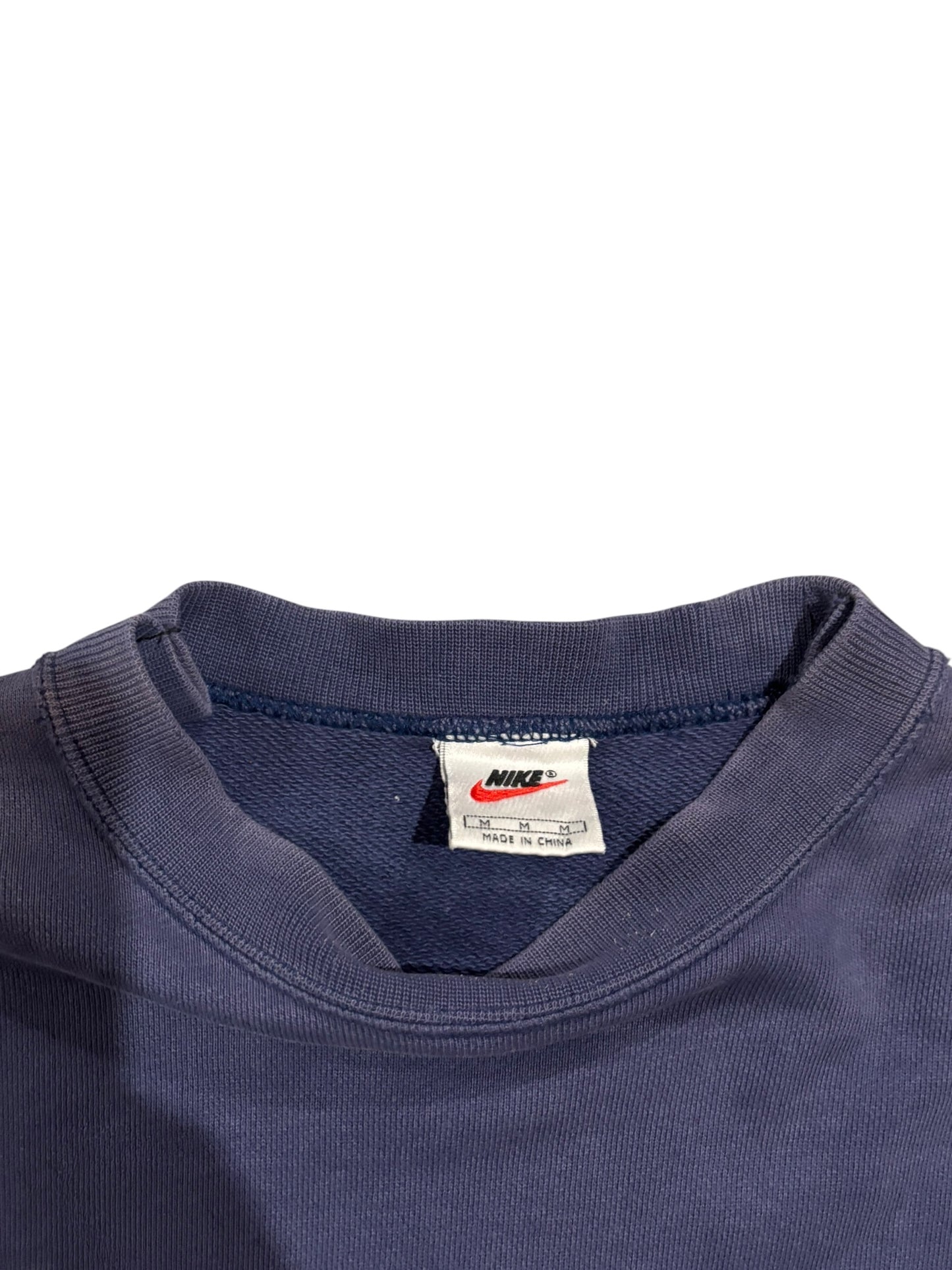 Vintage 90s Nike Center Swoosh Sweater - Indigo Blue