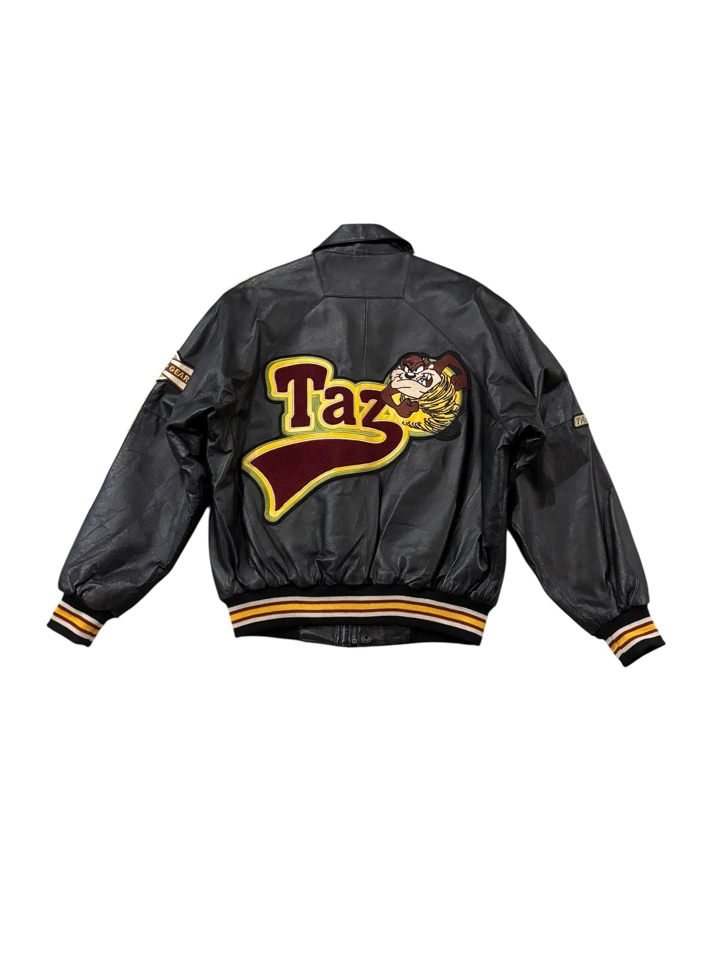 Vintage 90's Looney Tunes Taz Leather Jacket