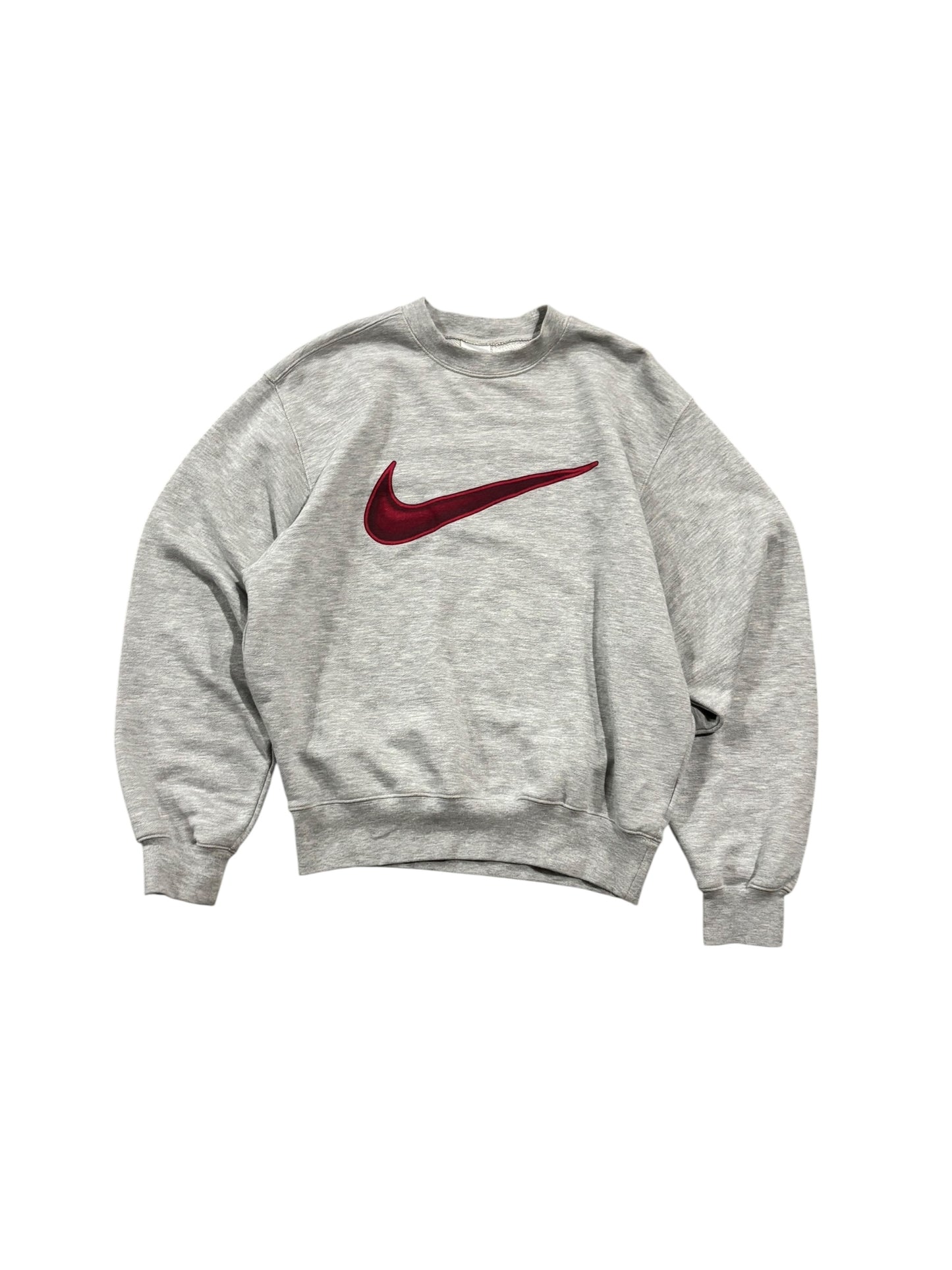 Vintage 90s Center Swoosh Nike Sweater - Grey