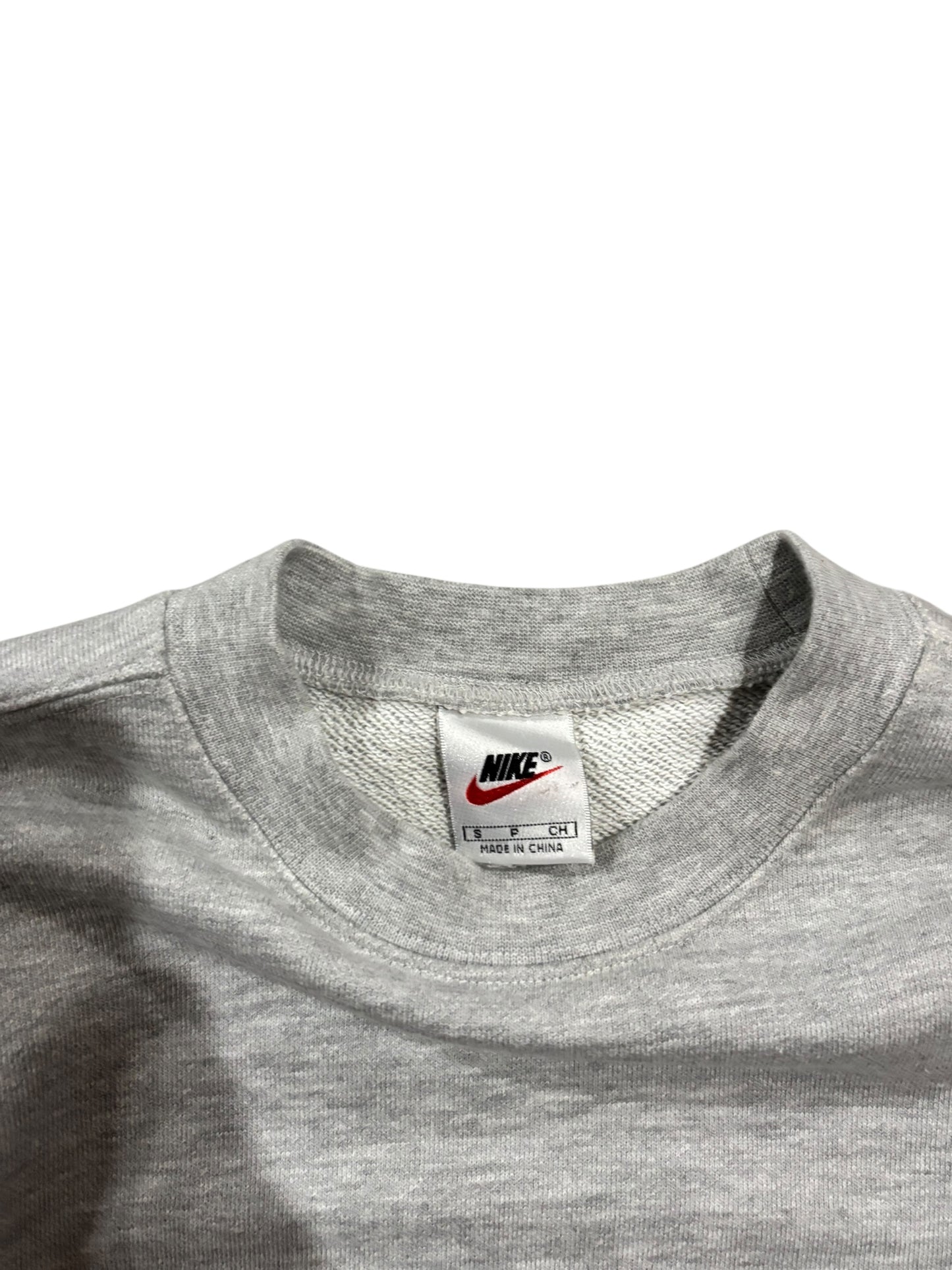 Vintage 90s Center Swoosh Nike Sweater - Grey