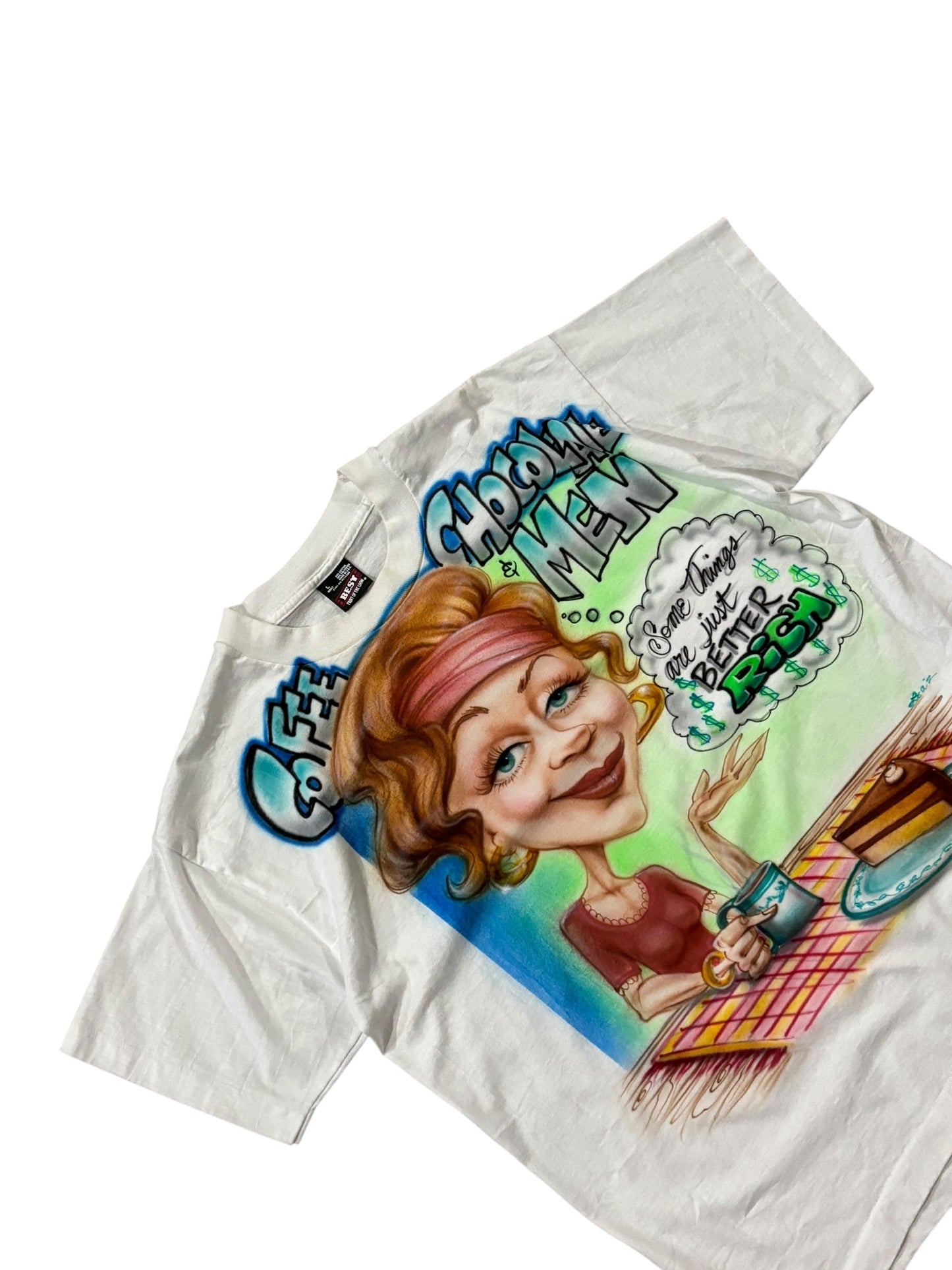 Rare Vintage 90's Lady Money Tee "Some Things Are Just Better Rich"