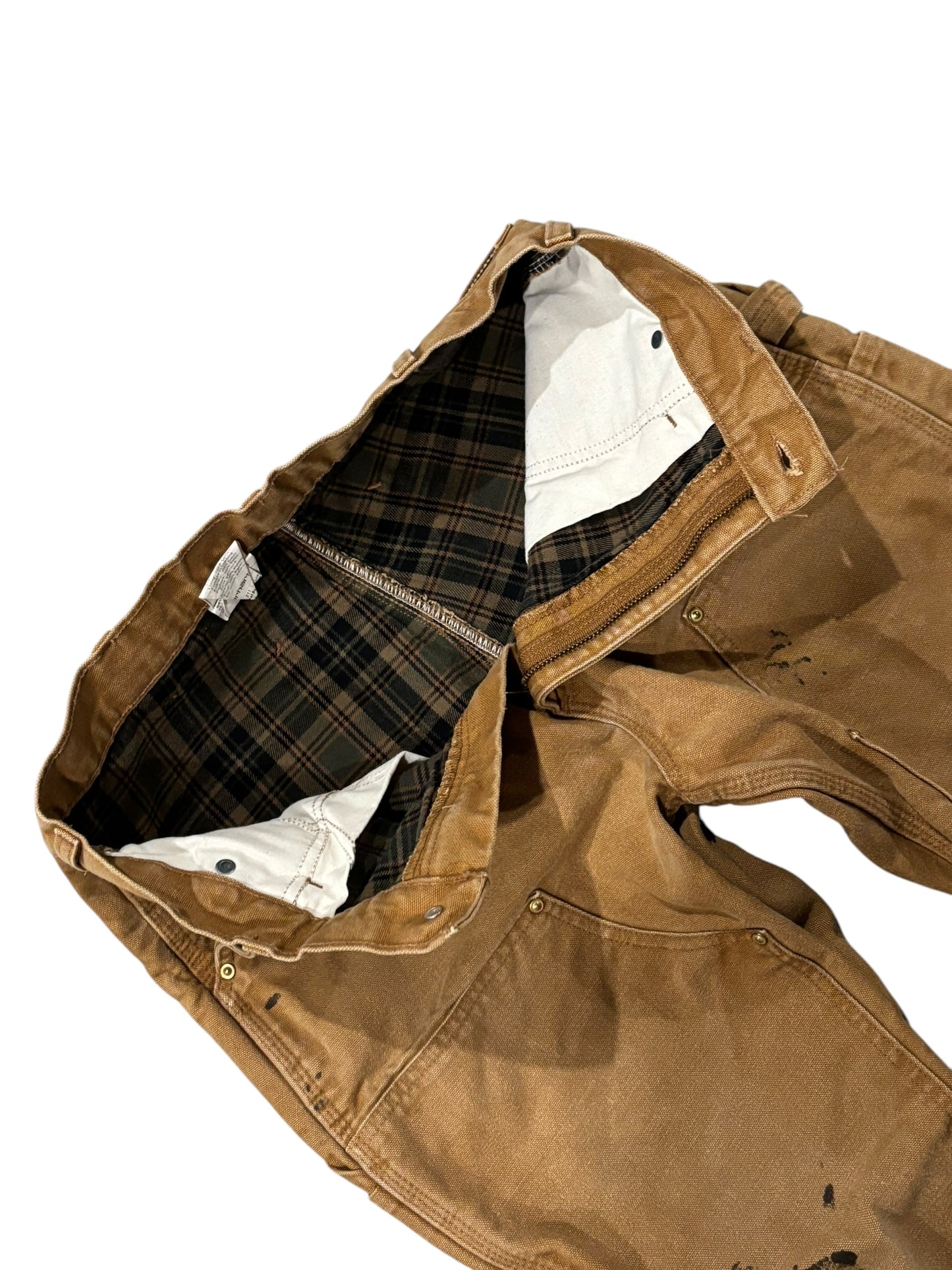 Vintage Lined Carhartt Double Knee Pants Sand Brown