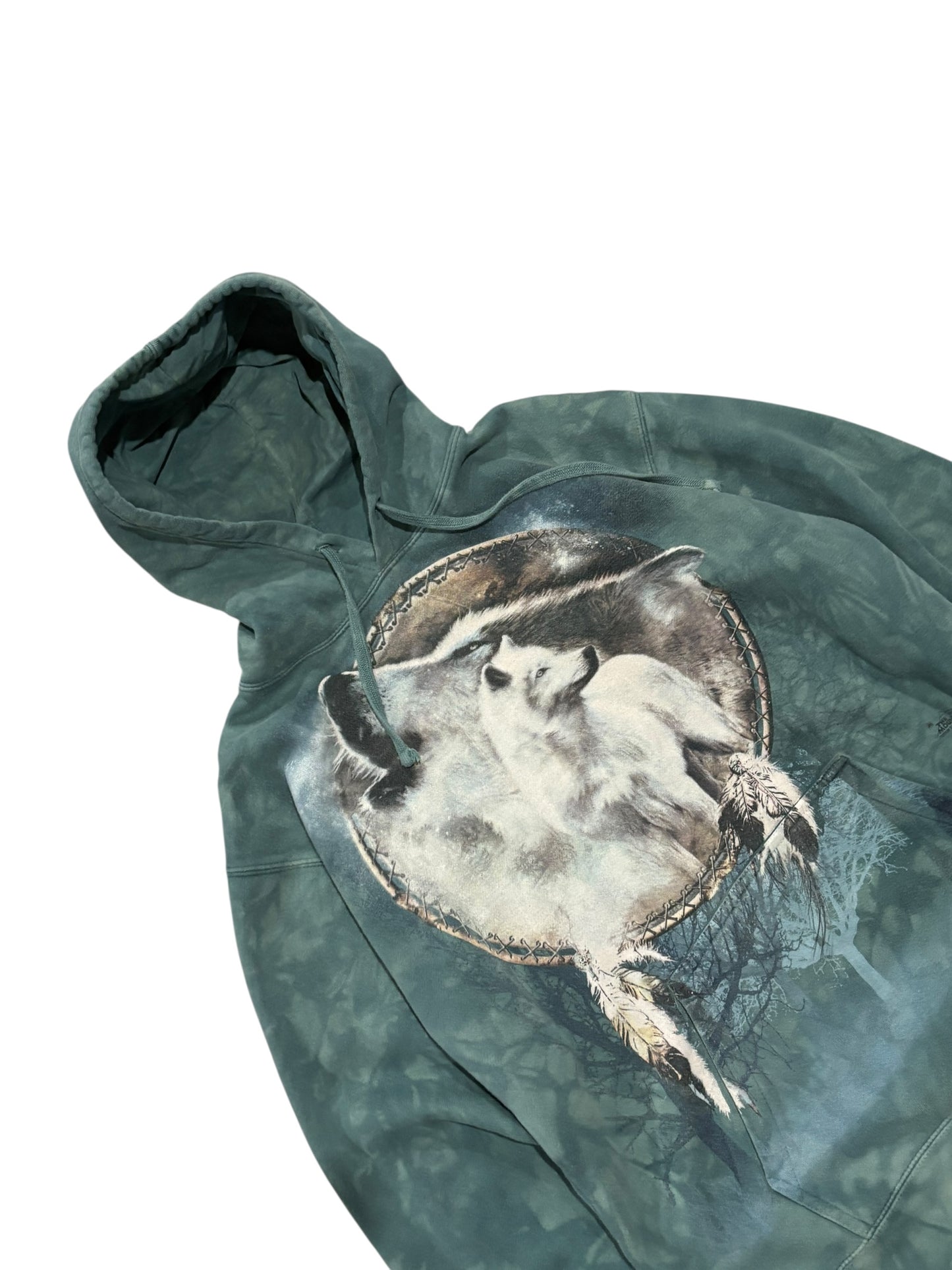 Vintage The Mountain Tie Dye Wolf Hoodie