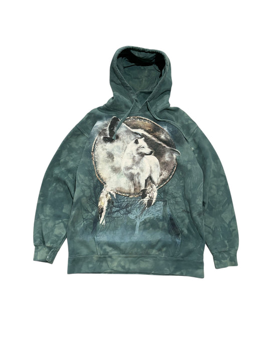 Vintage The Mountain Tie Dye Wolf Hoodie