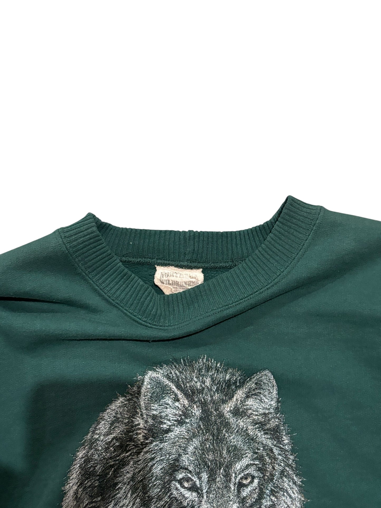 Vintage Wolf Sweater Green