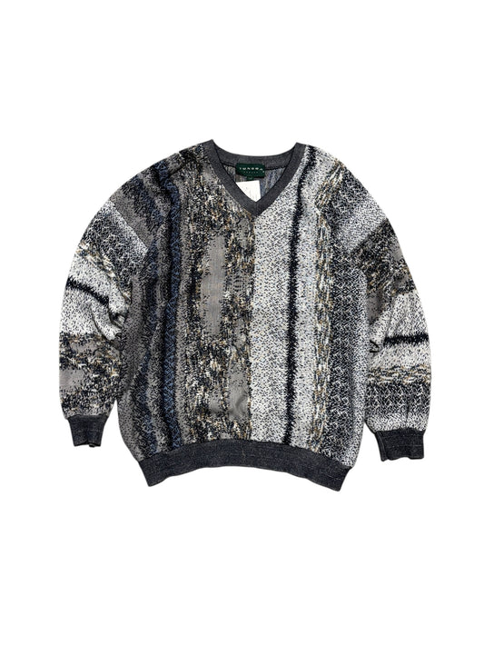 Vintage Tundra Knit V-Neck Sweater