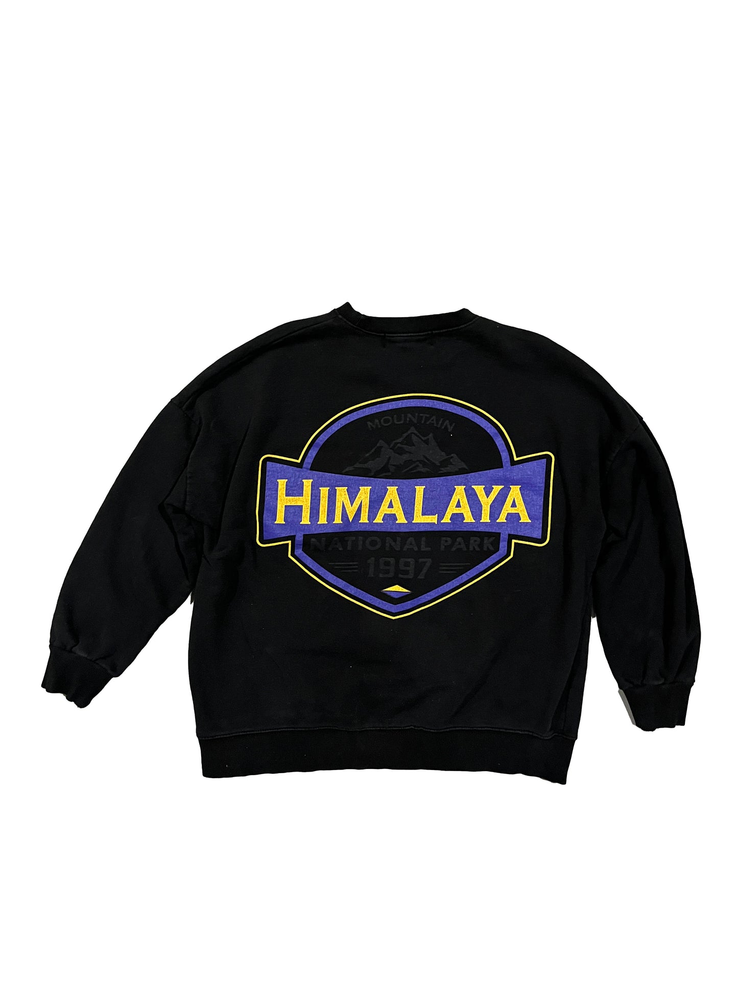 Vintage Heavyweight Himalaya National Park Sweatshirt Black