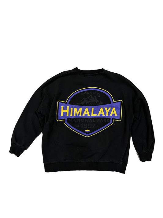 Vintage Heavyweight Himalaya National Park Sweatshirt Black