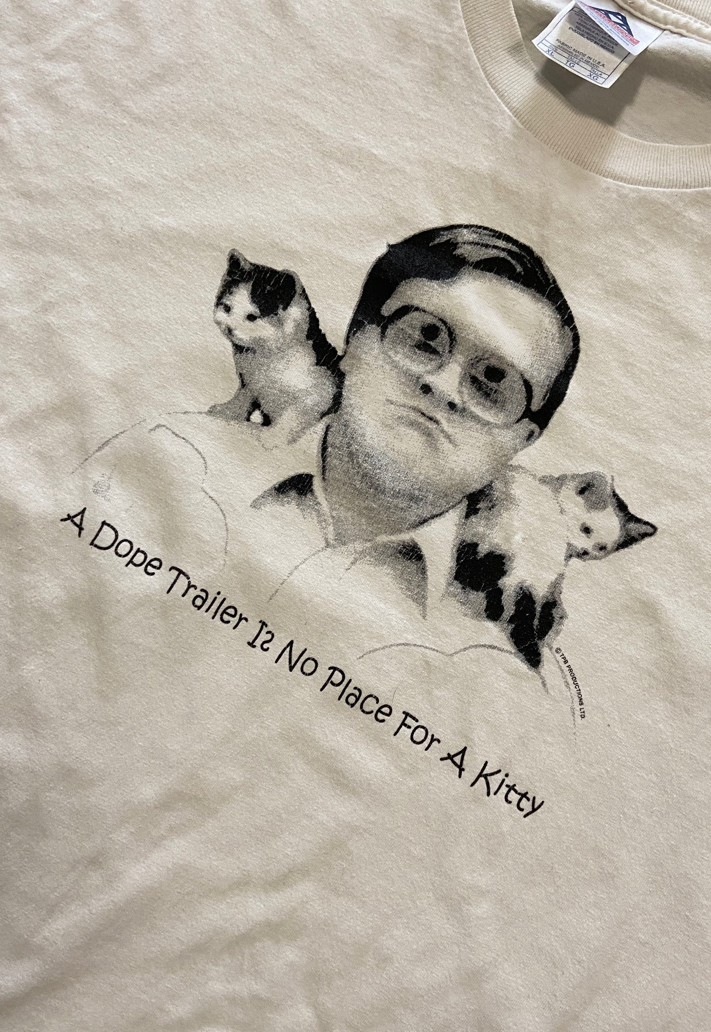 Vintage Trailer Park Boys "Dope Trailer Is No Place For Kitty" Tee White