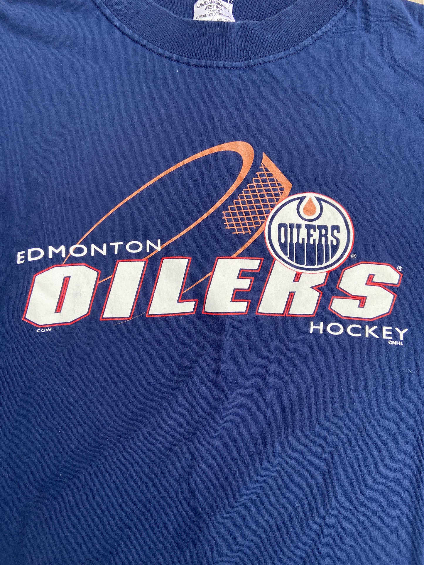 Vintage Edmonton Oilers Tee Blue