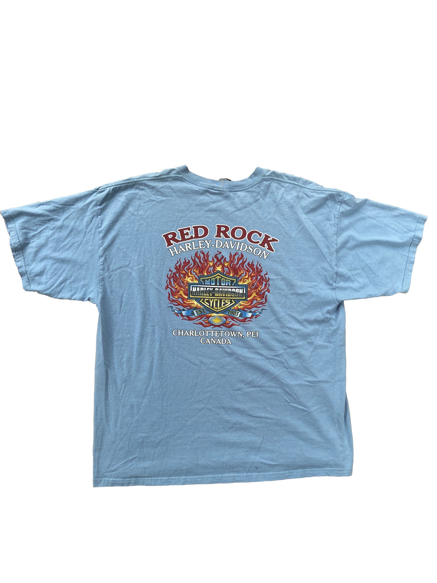Vintage Harley Davidson "Red Rock Charlottetown" Tee Blue